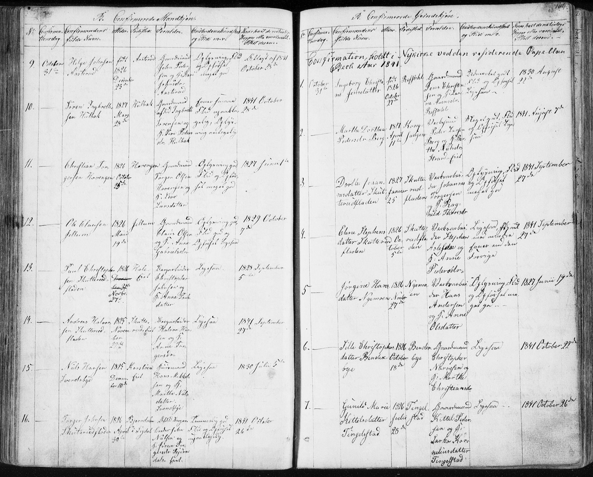 Modum kirkebøker, SAKO/A-234/F/Fa/L0007: Parish register (official) no. 7, 1841-1850, p. 164