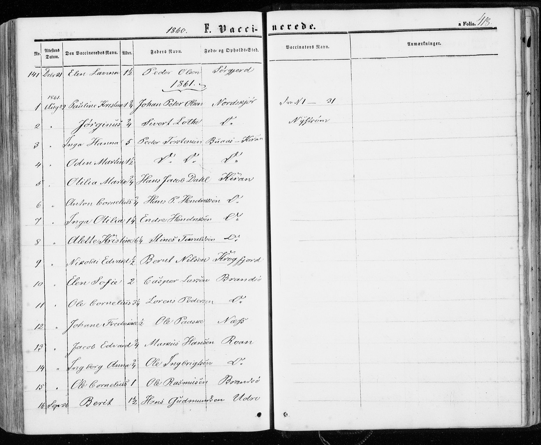 Ministerialprotokoller, klokkerbøker og fødselsregistre - Sør-Trøndelag, SAT/A-1456/657/L0705: Parish register (official) no. 657A06, 1858-1867, p. 418