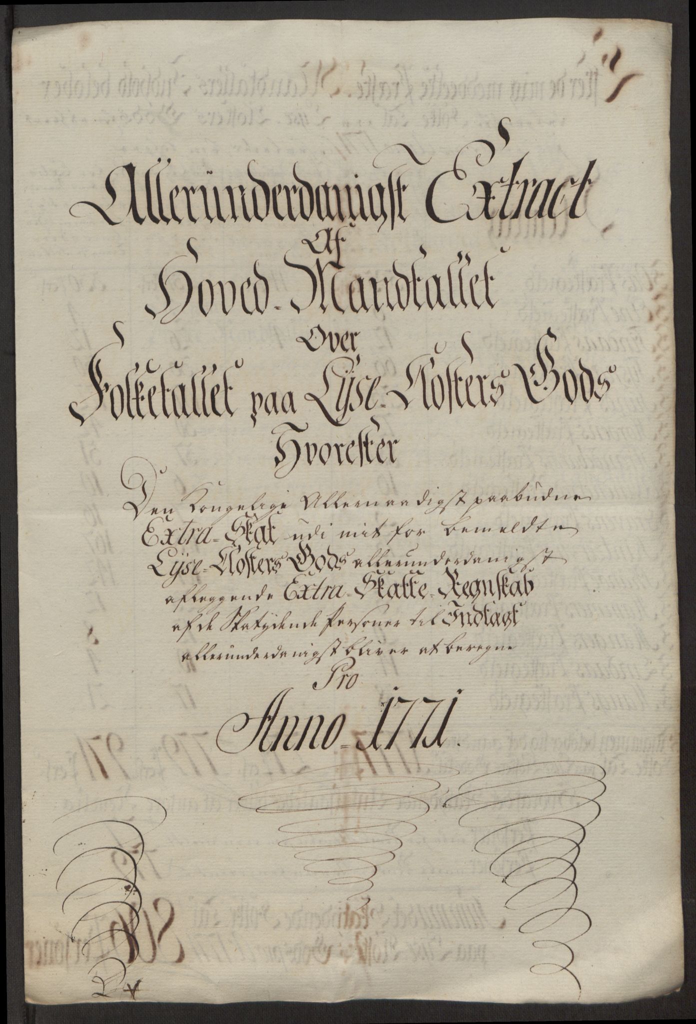 Rentekammeret inntil 1814, Reviderte regnskaper, Fogderegnskap, RA/EA-4092/R50/L3180: Ekstraskatten Lyse kloster, 1762-1783, p. 251