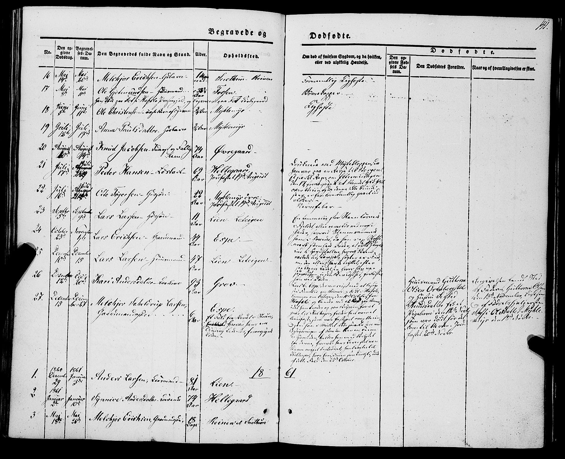 Jostedal sokneprestembete, AV/SAB-A-80601/H/Haa/Haaa/L0005: Parish register (official) no. A 5, 1849-1877, p. 141