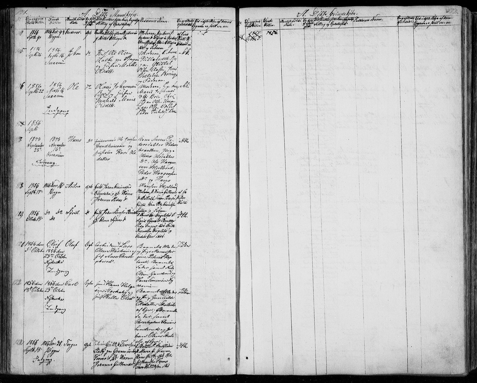 Modum kirkebøker, AV/SAKO-A-234/F/Fa/L0008: Parish register (official) no. 8, 1851-1859, p. 171-172