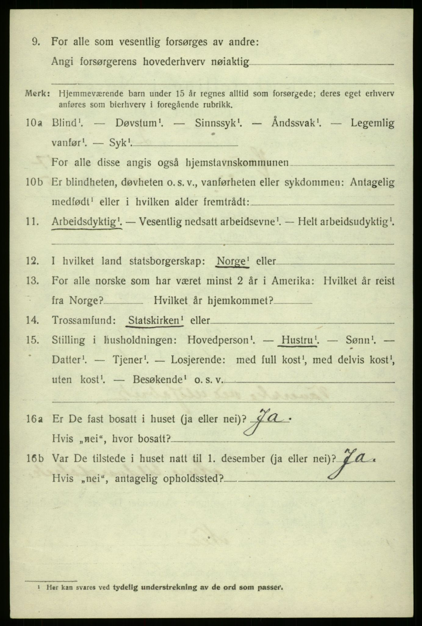 SAB, 1920 census for Haus, 1920, p. 11457