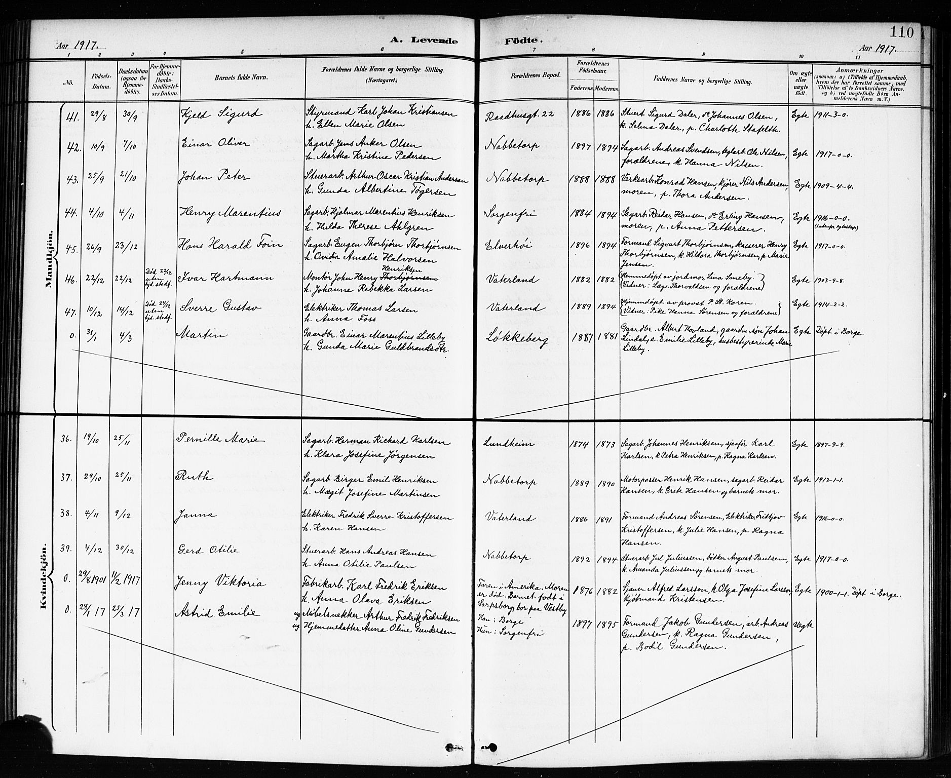 Østre Fredrikstad prestekontor Kirkebøker, AV/SAO-A-10907/G/Ga/L0002: Parish register (copy) no. 2, 1900-1919, p. 110