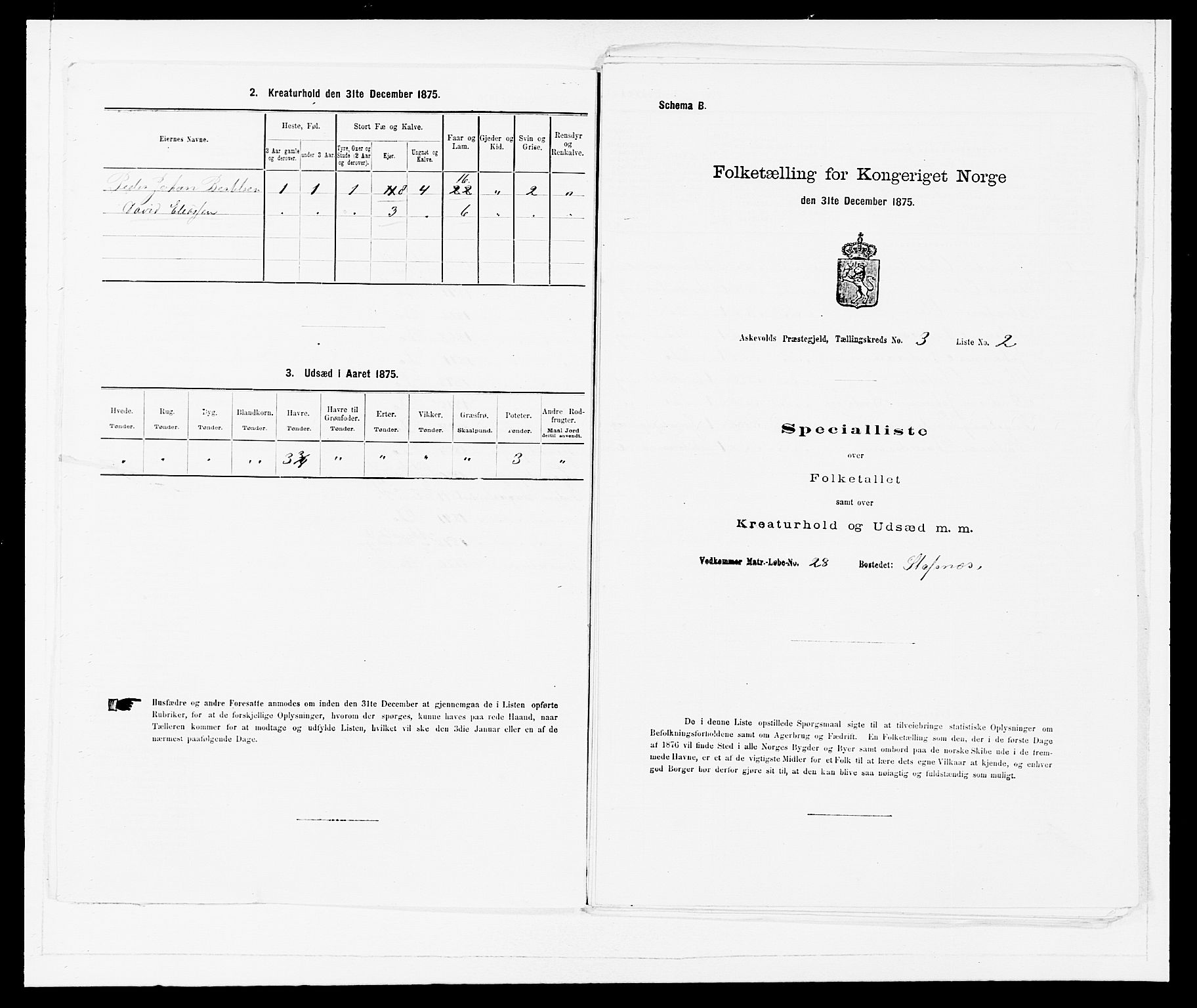 SAB, 1875 census for 1428P Askvoll, 1875, p. 167