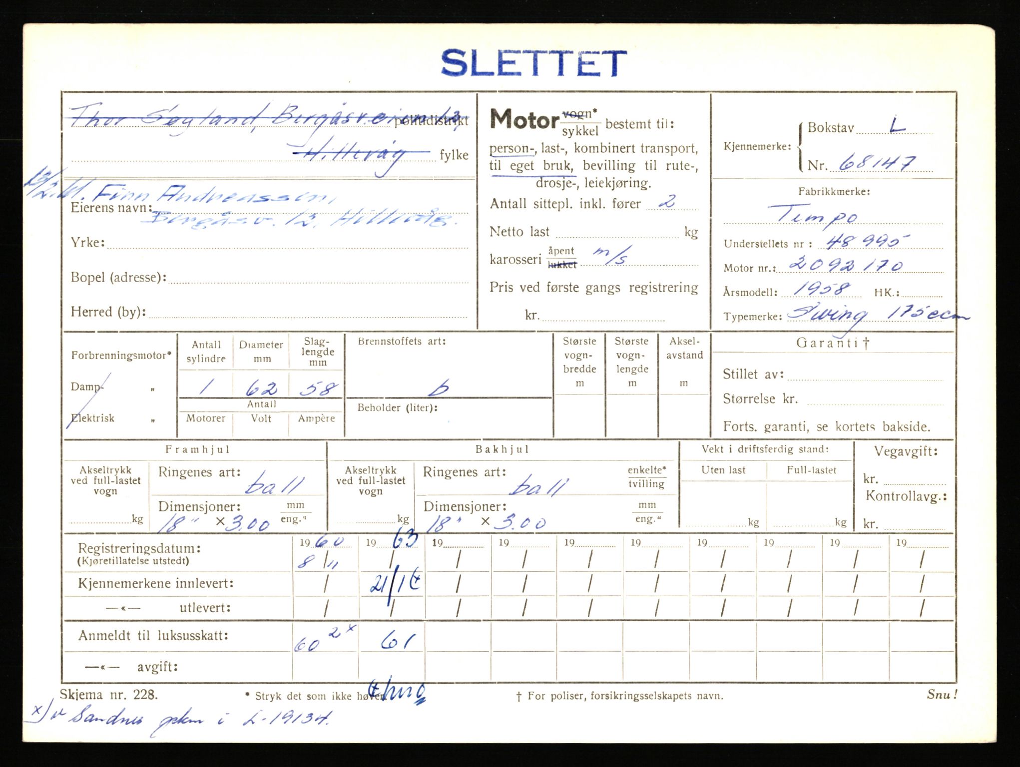 Stavanger trafikkstasjon, AV/SAST-A-101942/0/F/L0066: L-68000 - L-71599, 1930-1971, p. 467