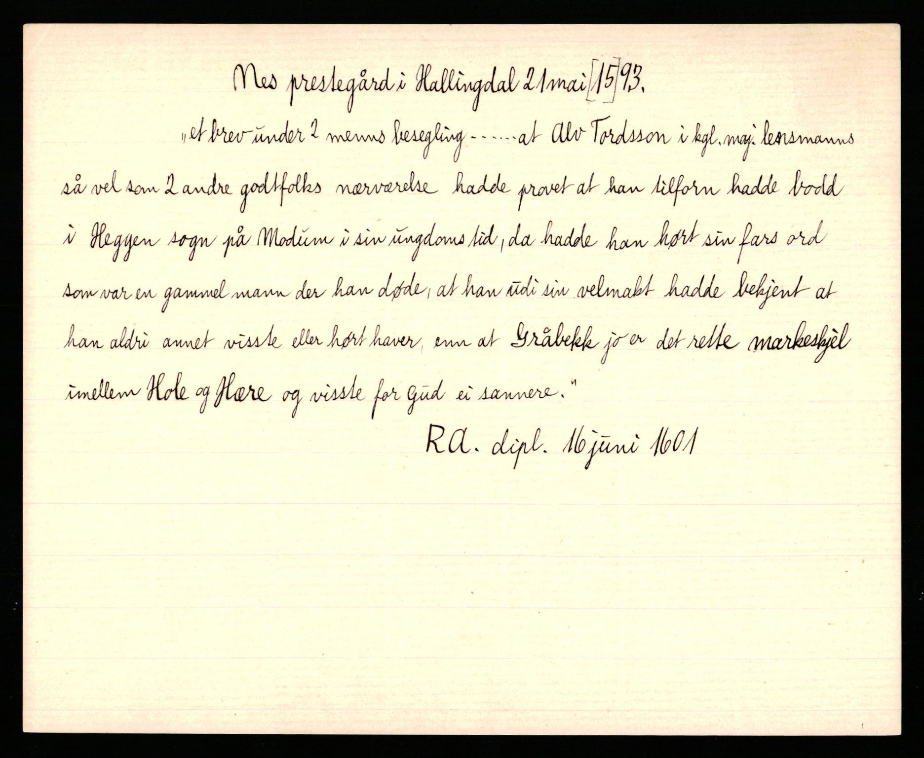 Riksarkivets diplomsamling, AV/RA-EA-5965/F35/F35b/L0004: Riksarkivets diplomer, seddelregister, 1593-1600, p. 29