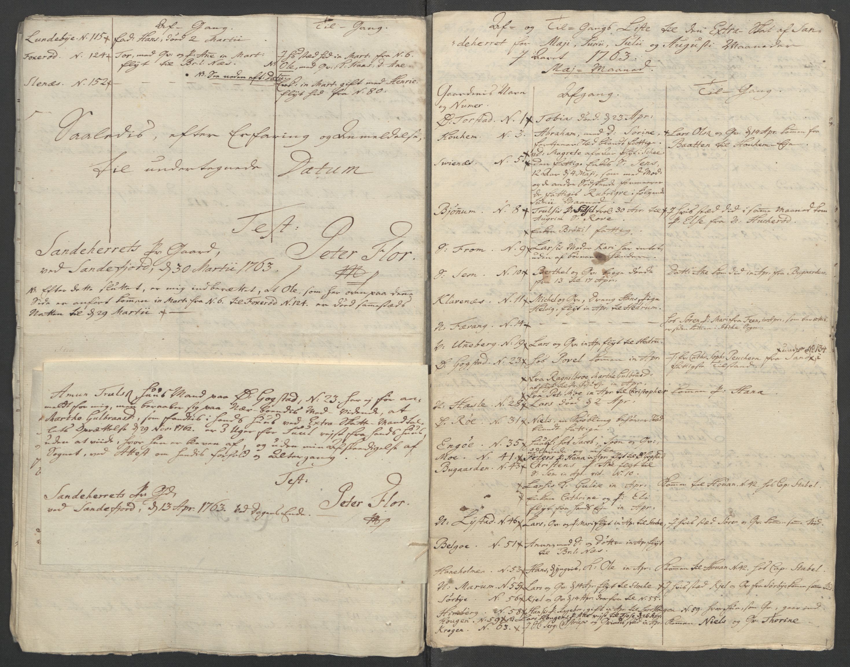 Rentekammeret inntil 1814, Reviderte regnskaper, Fogderegnskap, AV/RA-EA-4092/R33/L2033: Ekstraskatten Larvik grevskap, 1762-1764, p. 172