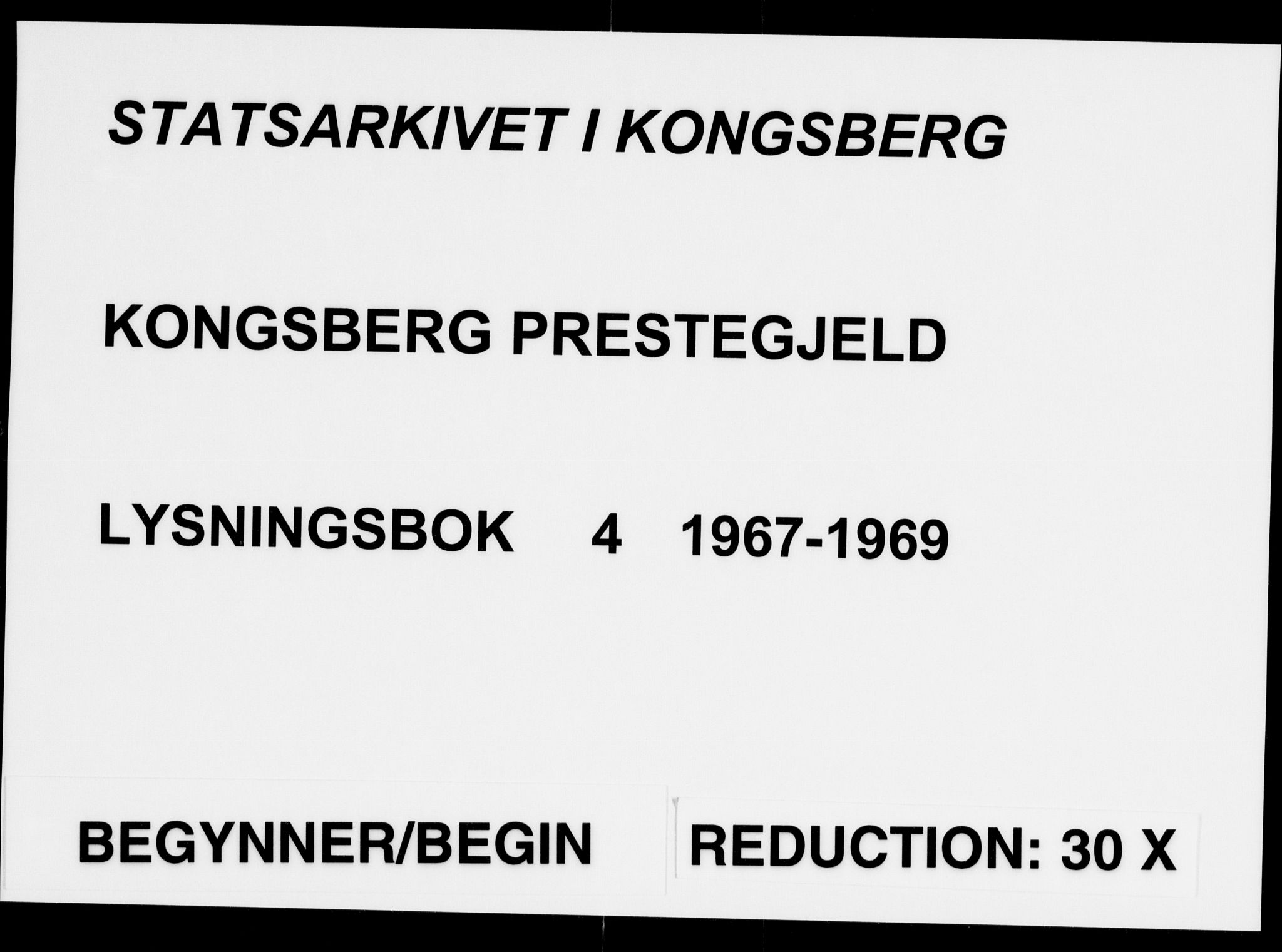 Kongsberg kirkebøker, SAKO/A-22/H/Ha/L0004: Banns register no. 4, 1967-1969