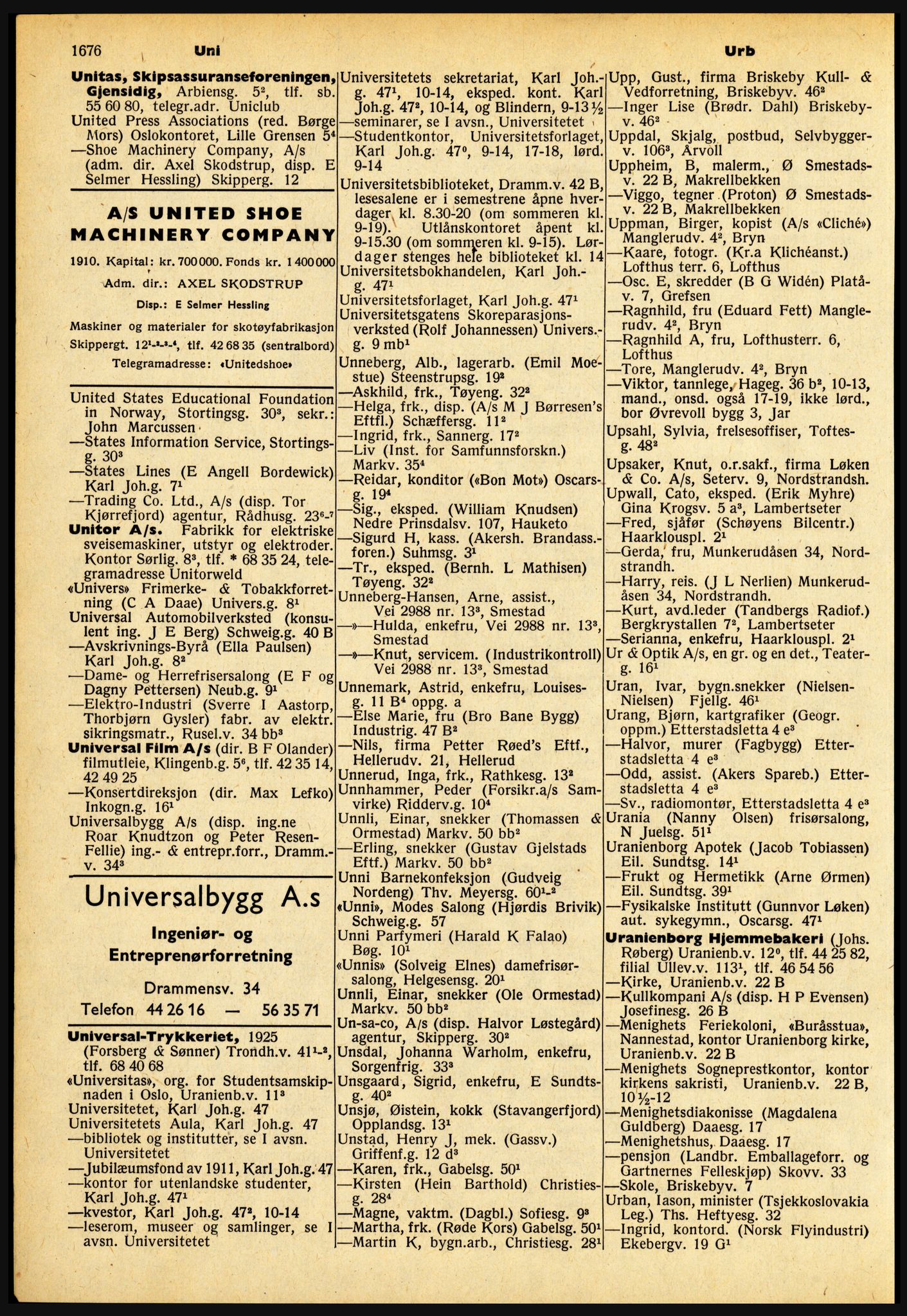 Kristiania/Oslo adressebok, PUBL/-, 1957-1958, p. 1676