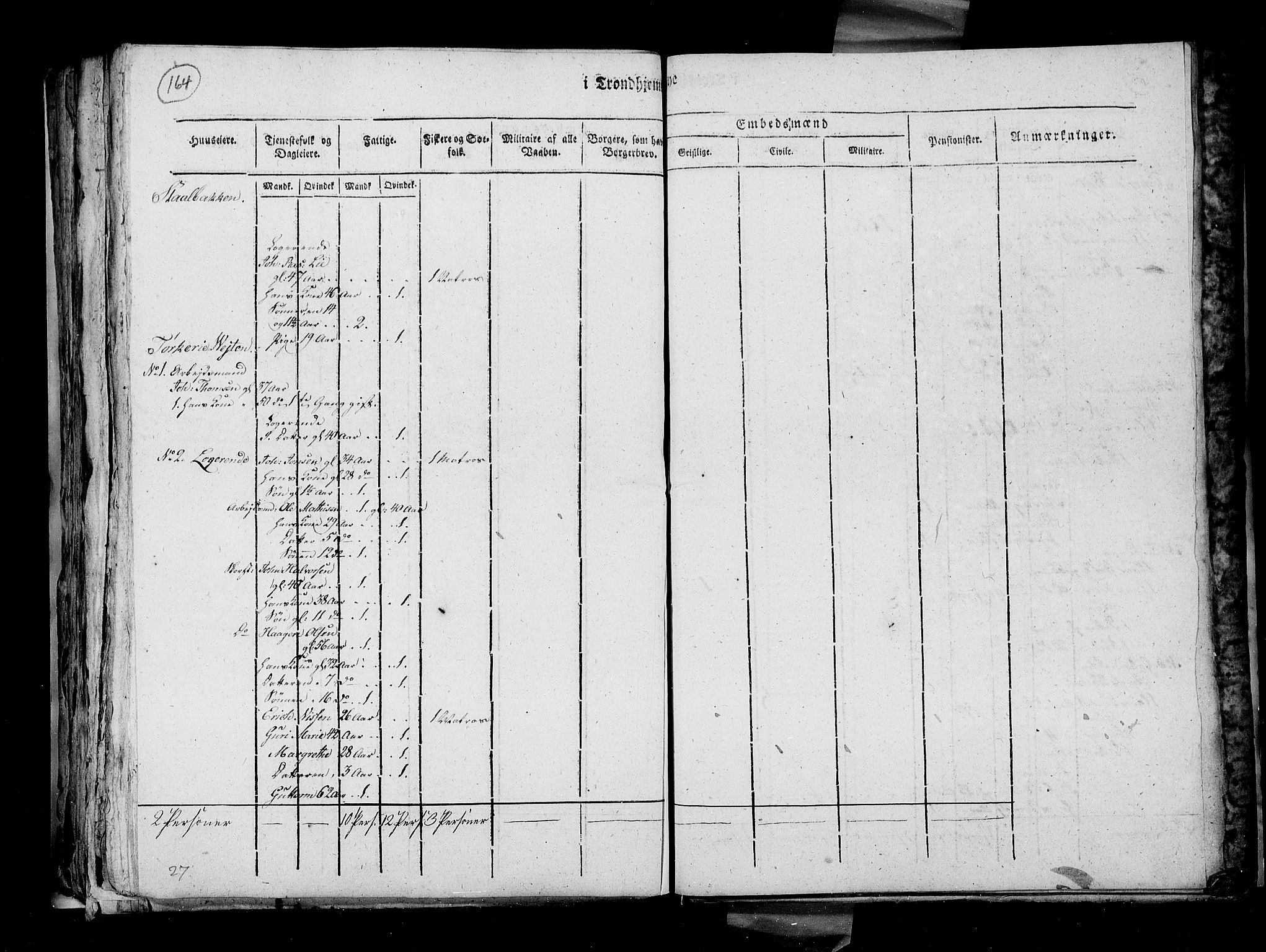 RA, Census 1815, vol. 4: Trondheim, 1815, p. 169