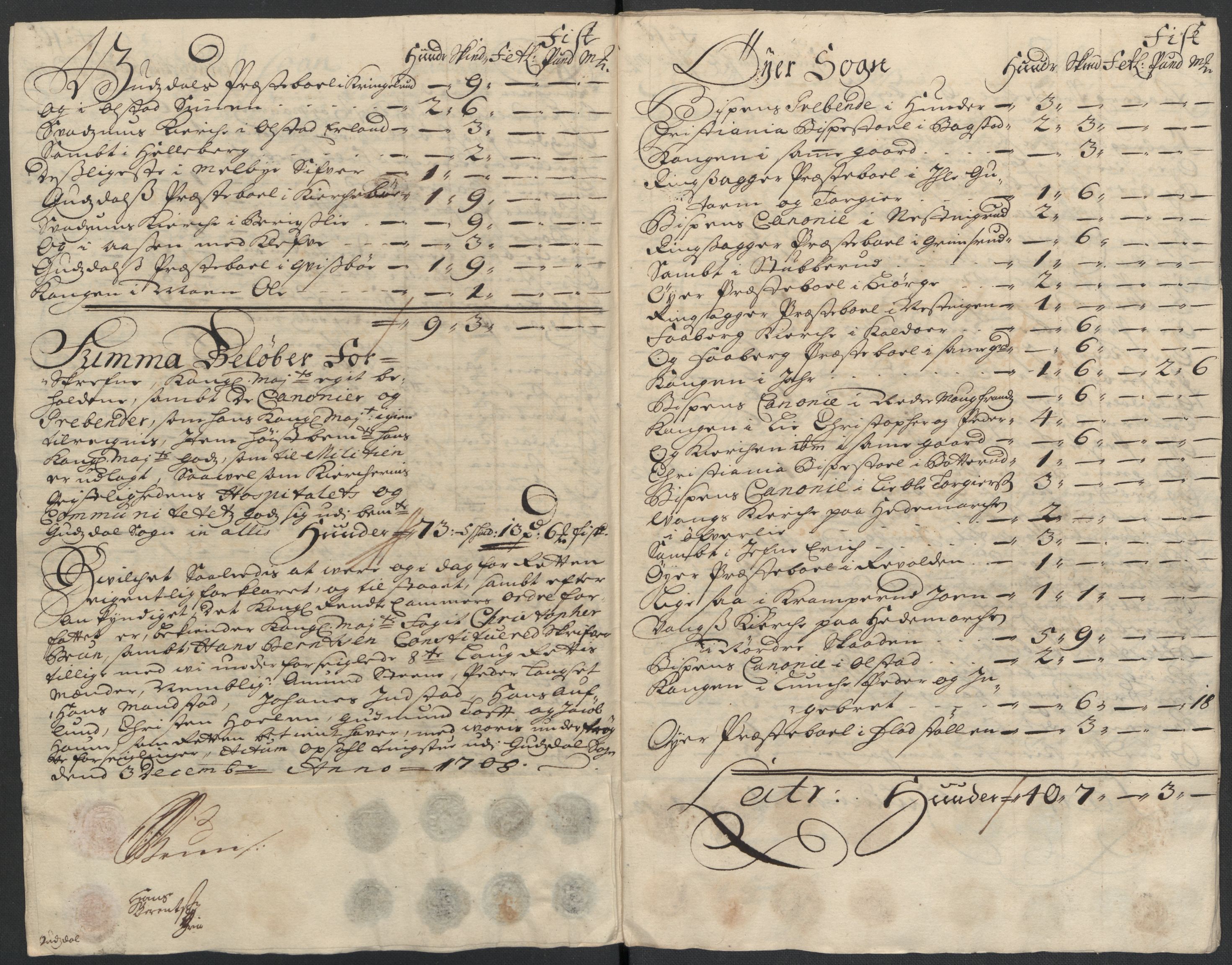 Rentekammeret inntil 1814, Reviderte regnskaper, Fogderegnskap, RA/EA-4092/R17/L1179: Fogderegnskap Gudbrandsdal, 1708-1710, p. 94