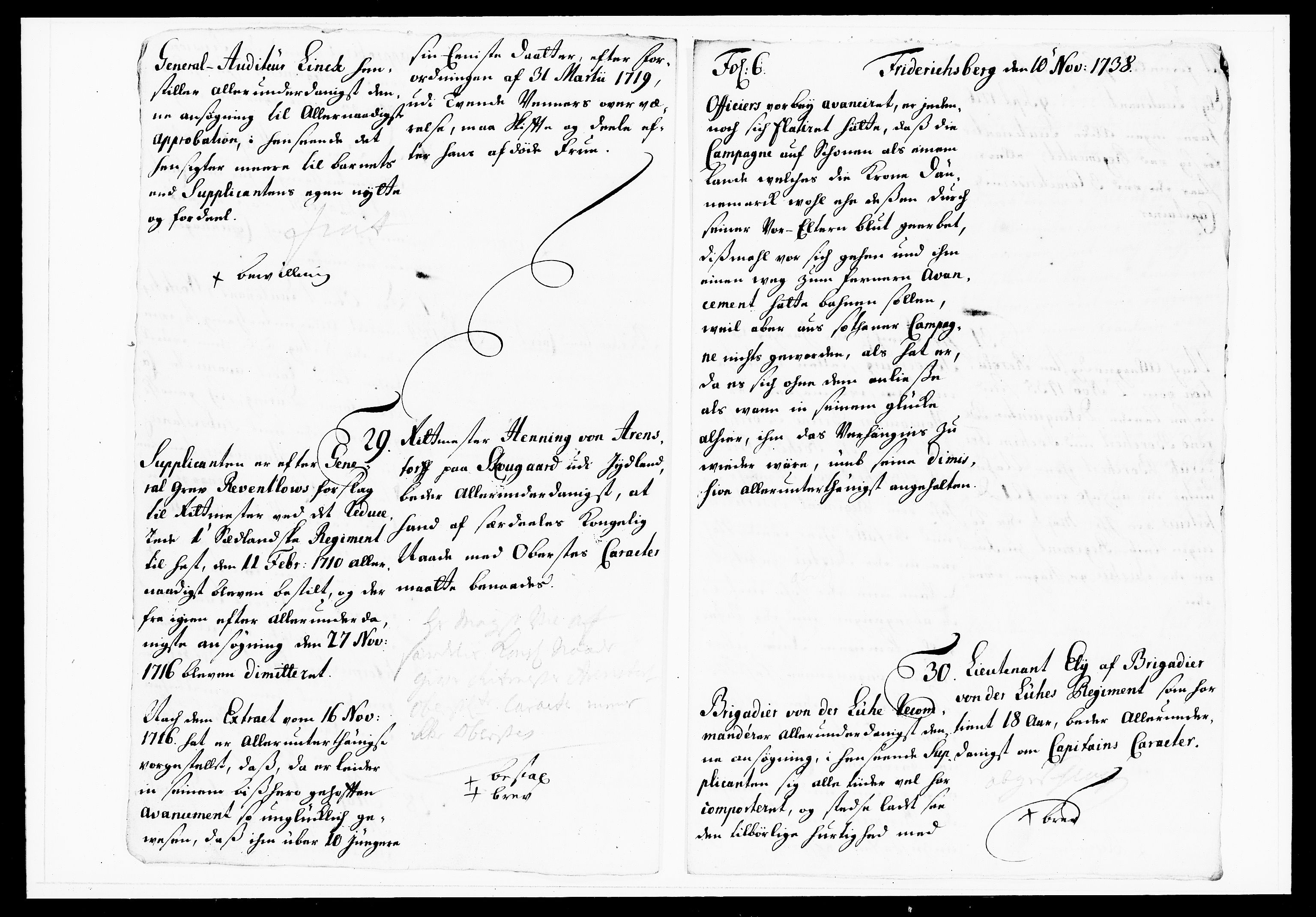 Krigskollegiet, Krigskancelliet, DRA/A-0006/-/1143-1150: Refererede sager, 1738, p. 475
