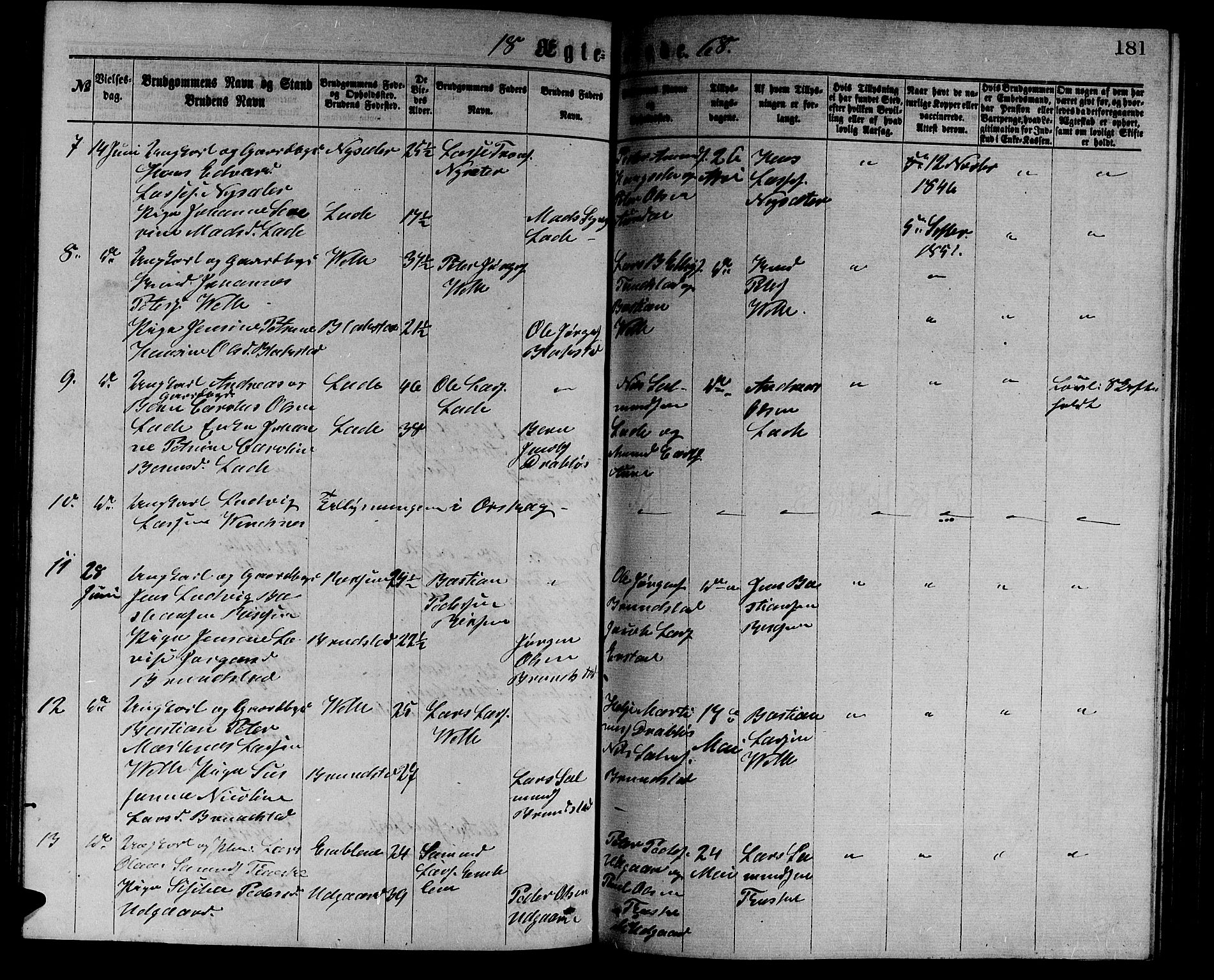 Ministerialprotokoller, klokkerbøker og fødselsregistre - Møre og Romsdal, AV/SAT-A-1454/523/L0338: Parish register (copy) no. 523C01, 1865-1877, p. 181