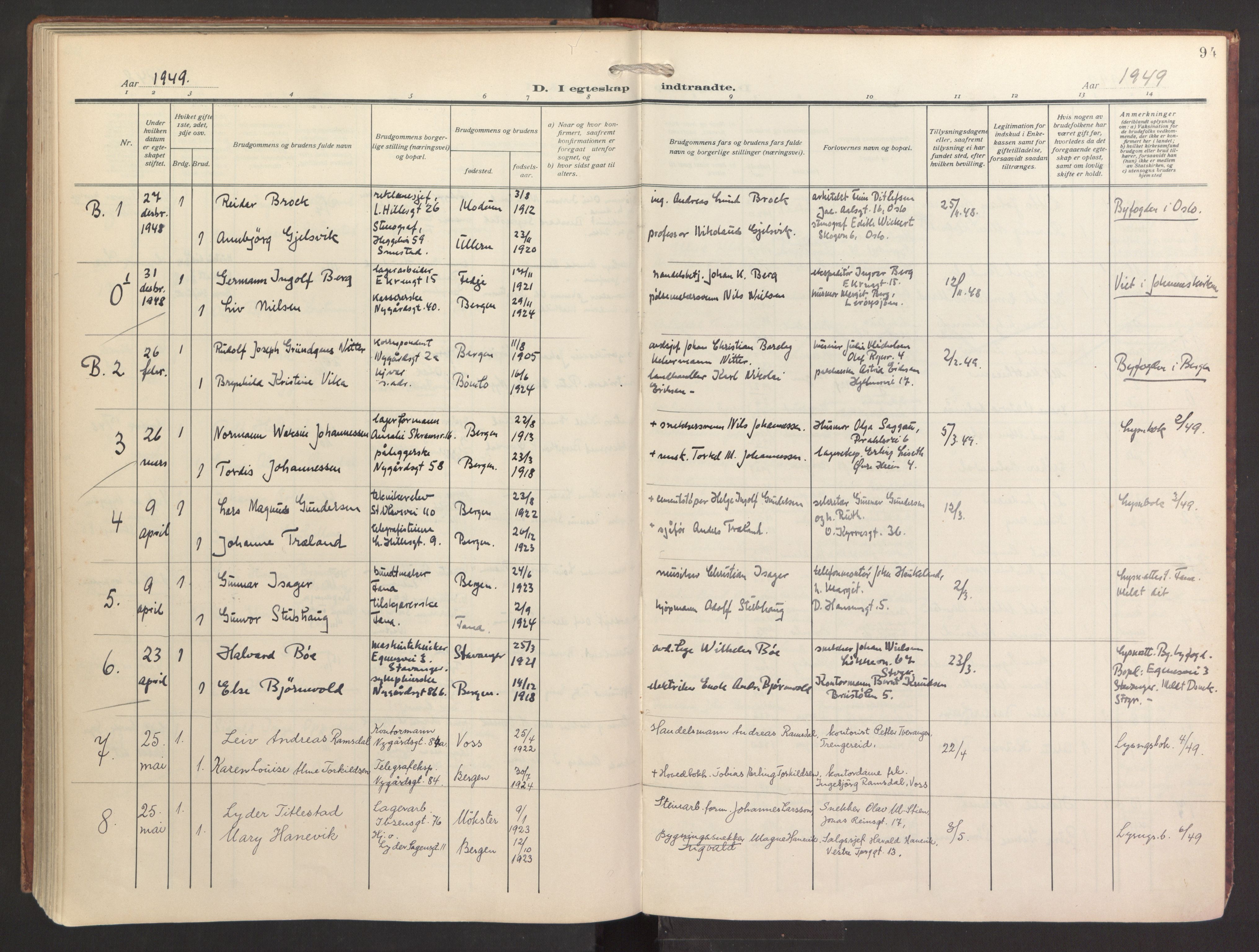 St. Jacob sokneprestembete, SAB/A-78001/H/Haa/L0005: Parish register (official) no. C 1, 1917-1951, p. 94