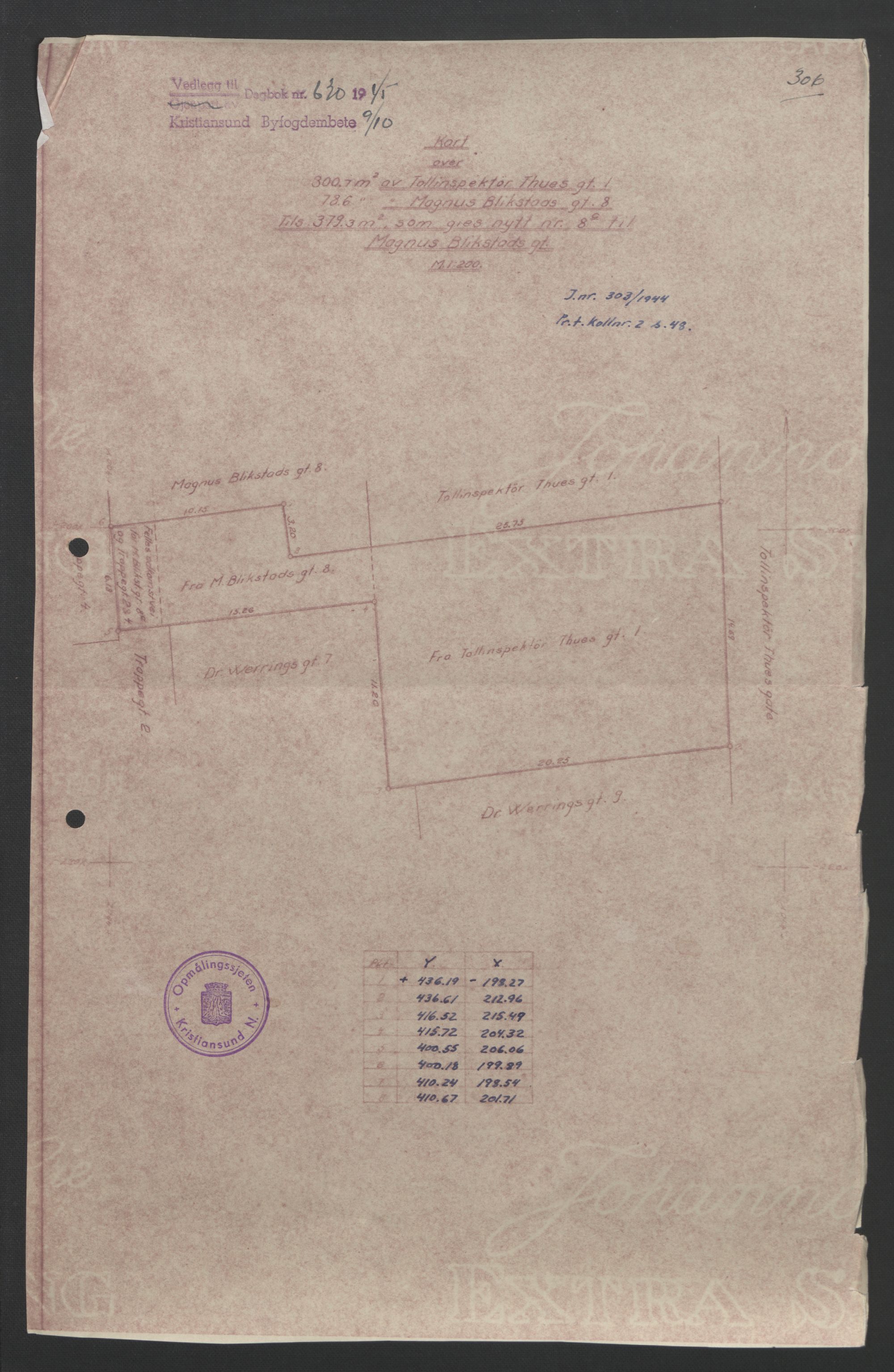 Kristiansund byfogd, AV/SAT-A-4587/A/27: Mortgage book no. 37, 1942-1945, Diary no: : 630/1945