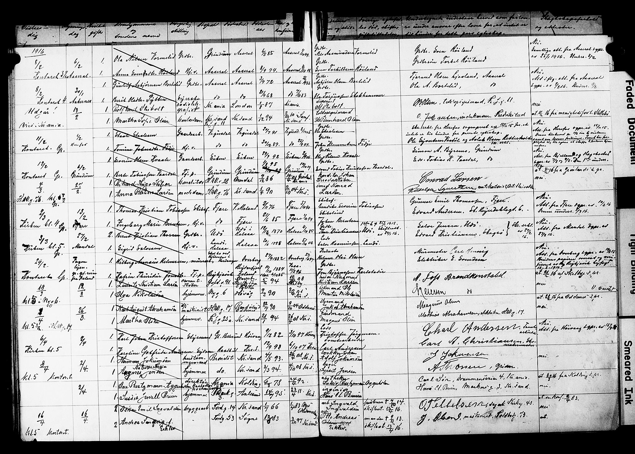 Kristiansand domprosti, AV/SAK-1112-0006/J/Je/L0004: Banns register no. A VI 20, 1911-1918, p. 42