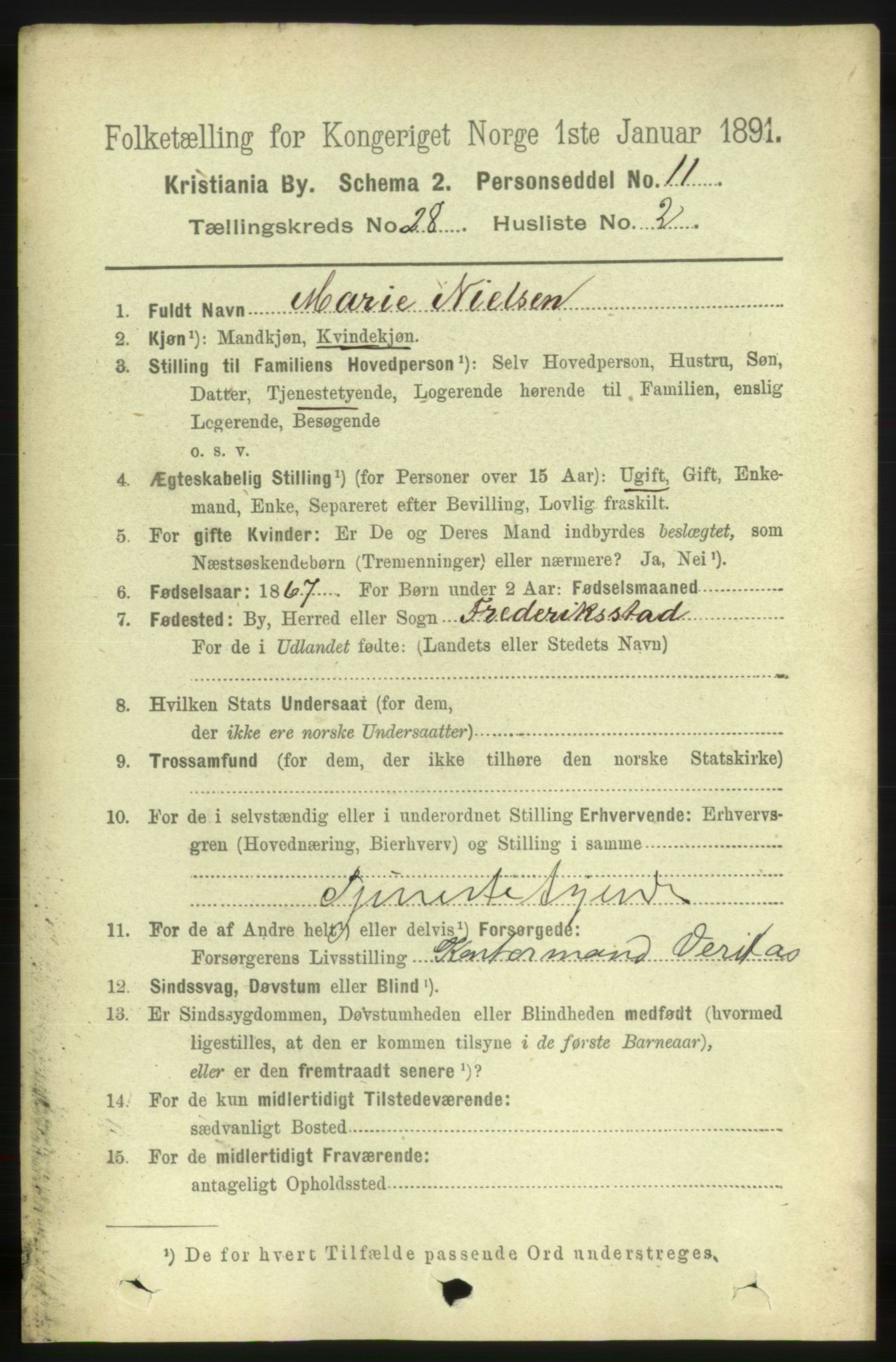 RA, 1891 census for 0301 Kristiania, 1891, p. 14334