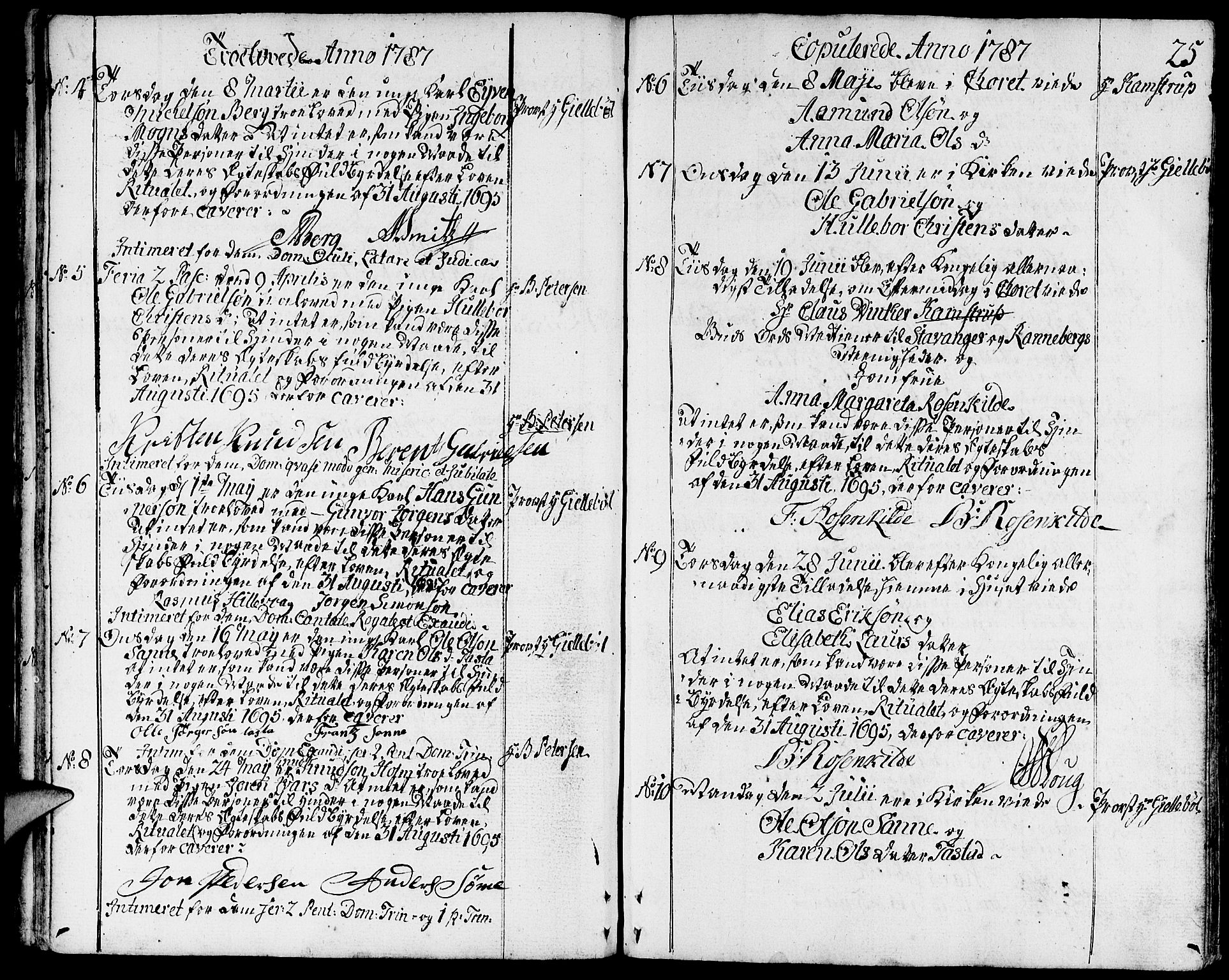 Domkirken sokneprestkontor, SAST/A-101812/001/30/30BA/L0006: Parish register (official) no. A 6, 1783-1815, p. 25