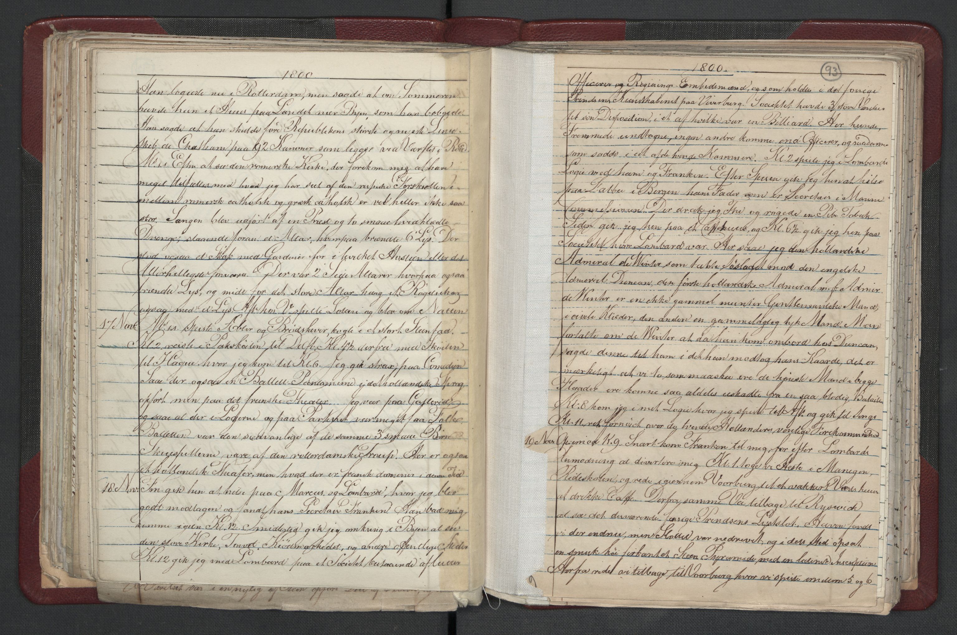 Meltzer, Fredrik, AV/RA-PA-0028/F/L0001: Dagbok for årene 1796-1808, 1811, 1817, 1796-1817, p. 92b-93a