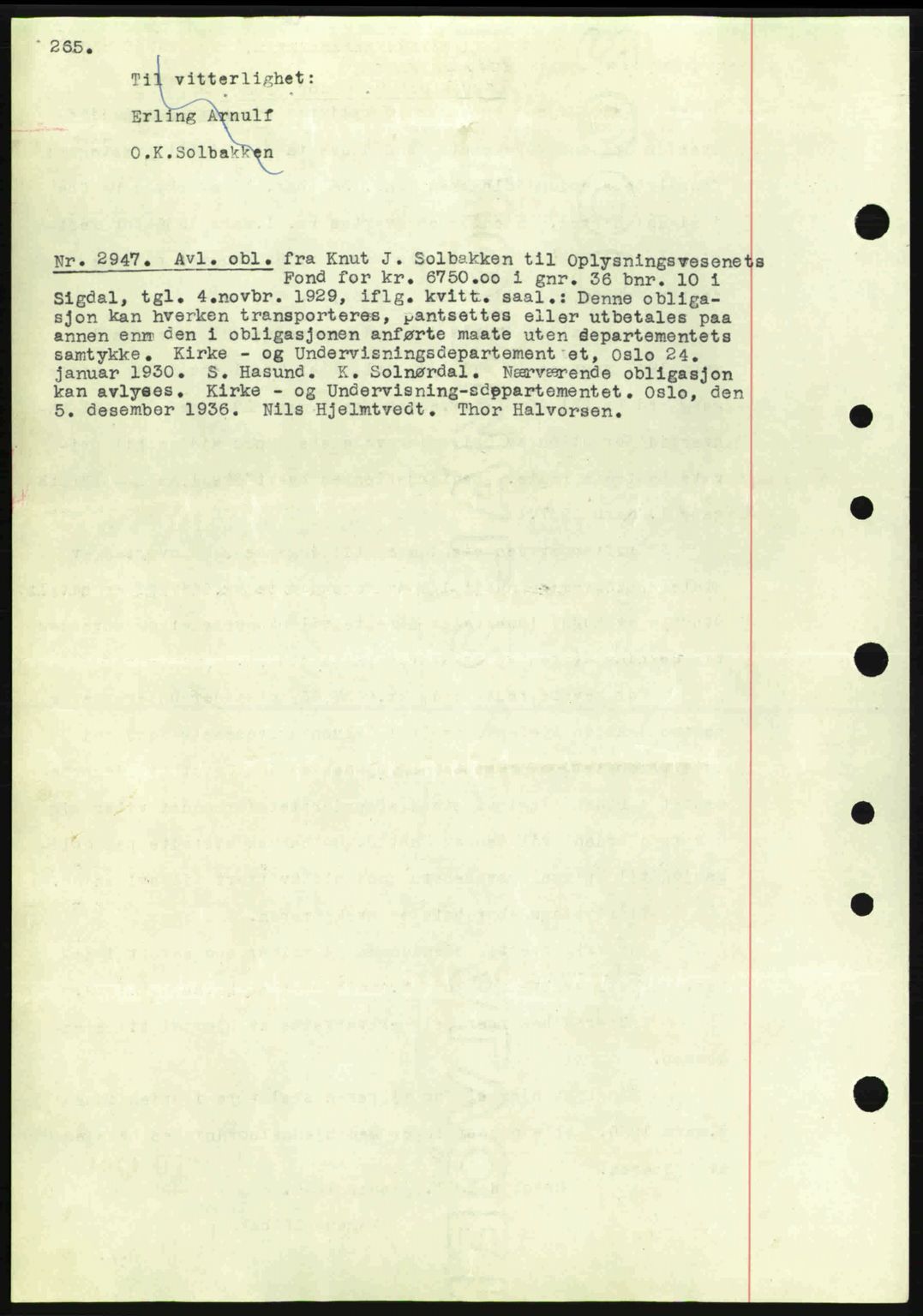 Eiker, Modum og Sigdal sorenskriveri, SAKO/A-123/G/Ga/Gab/L0034: Mortgage book no. A4, 1936-1937, Diary no: : 2947/1936