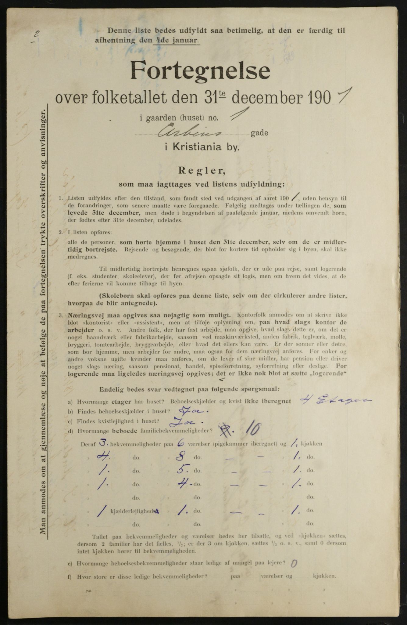 OBA, Municipal Census 1901 for Kristiania, 1901, p. 341