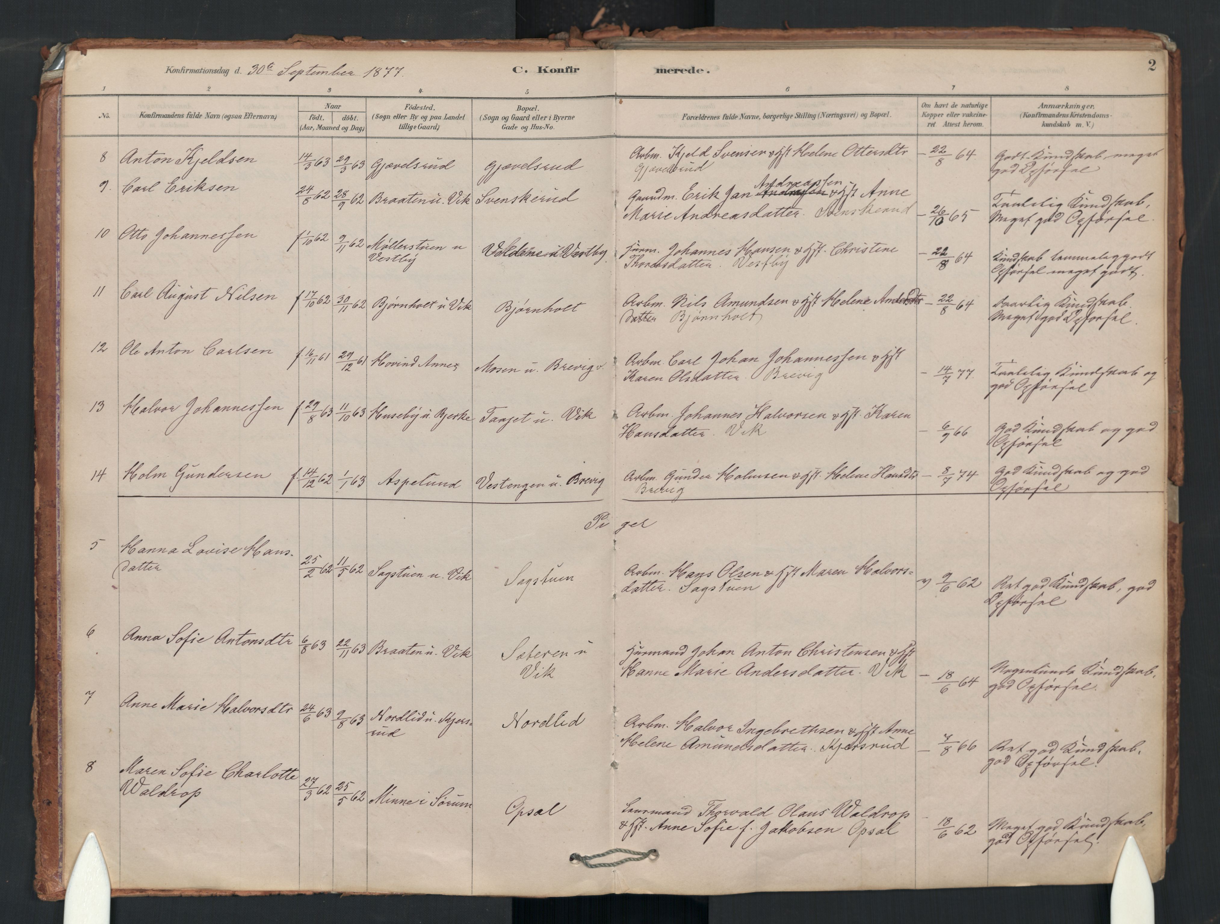 Enebakk prestekontor Kirkebøker, AV/SAO-A-10171c/F/Fa/L0018: Parish register (official) no. I 18, 1877-1930, p. 2