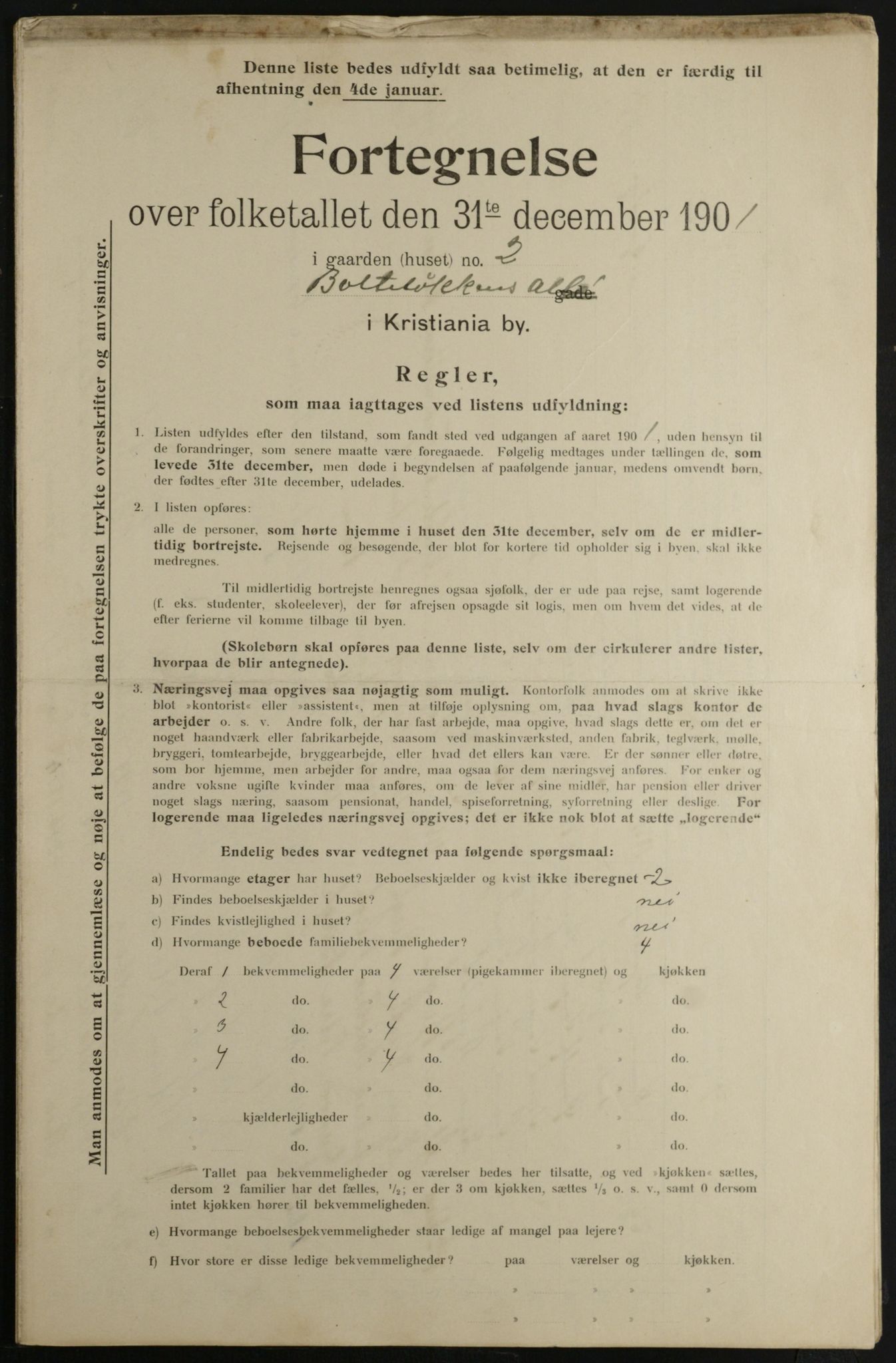 OBA, Municipal Census 1901 for Kristiania, 1901, p. 1269