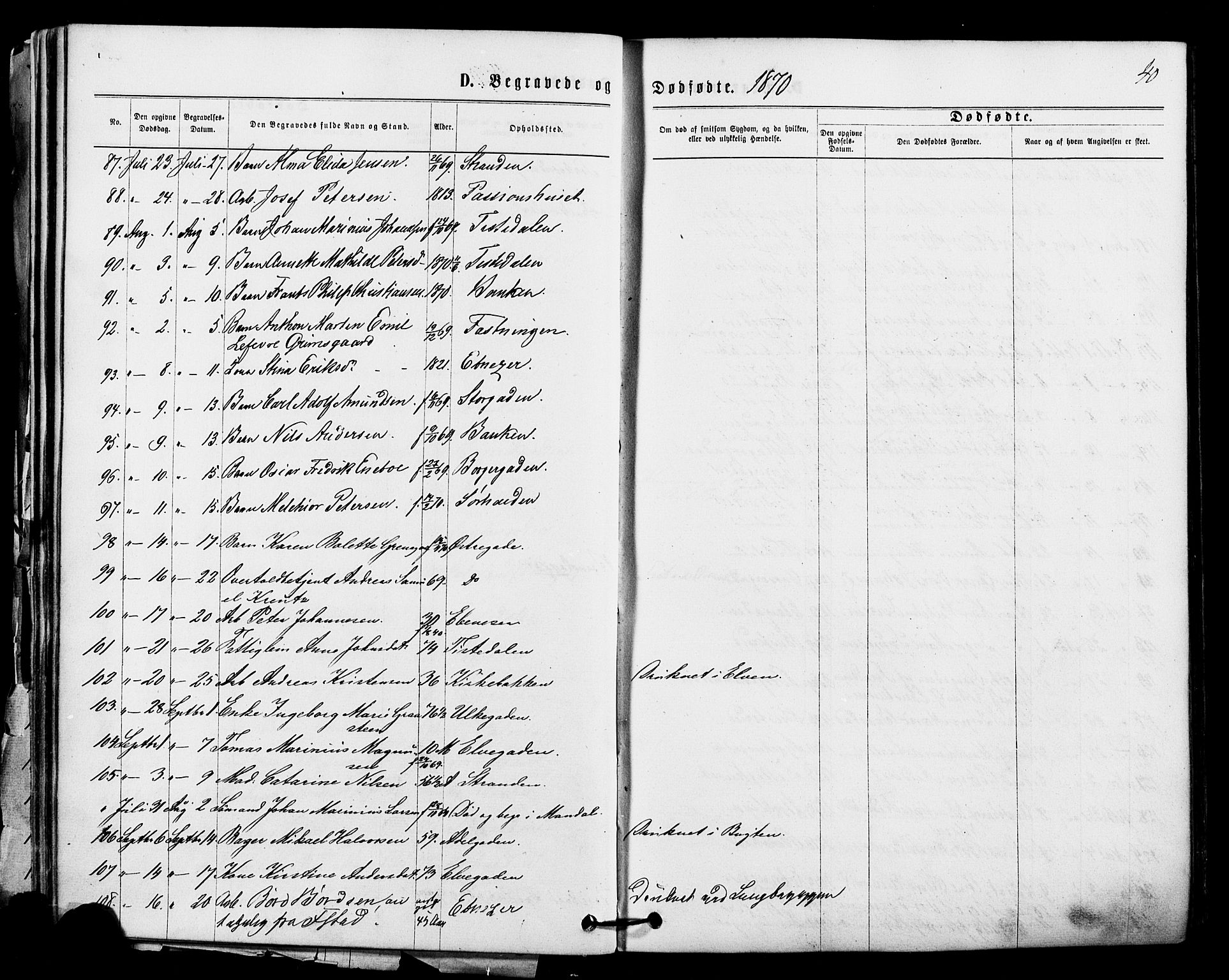 Halden prestekontor Kirkebøker, AV/SAO-A-10909/F/Fa/L0010: Parish register (official) no. I 10, 1866-1877, p. 40