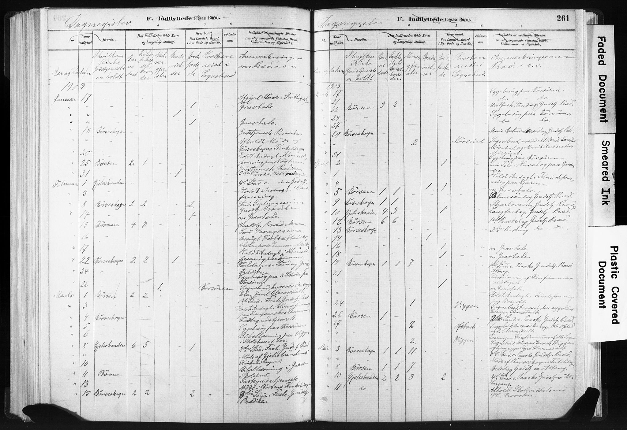 Ministerialprotokoller, klokkerbøker og fødselsregistre - Sør-Trøndelag, SAT/A-1456/665/L0773: Parish register (official) no. 665A08, 1879-1905, p. 261