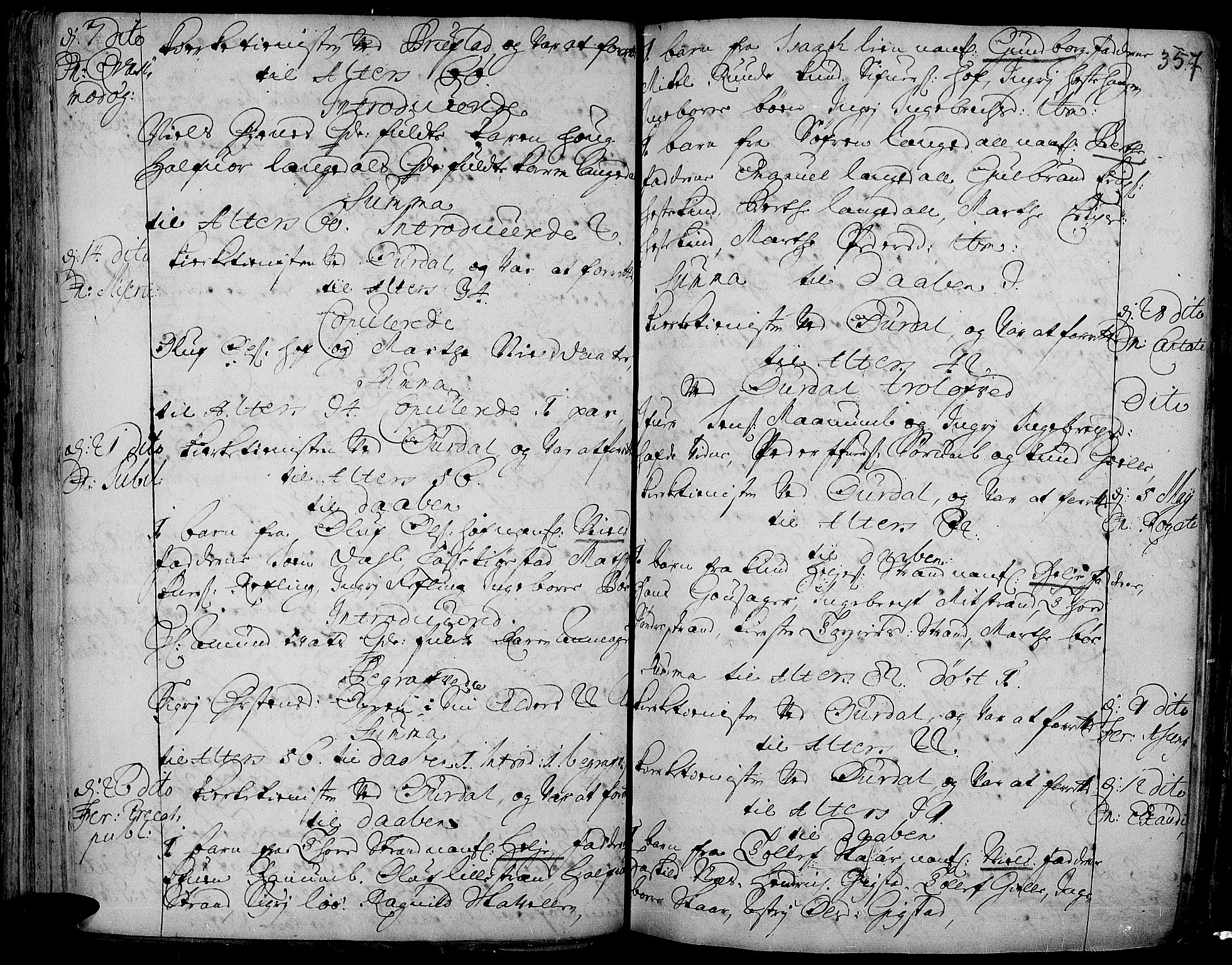 Aurdal prestekontor, SAH/PREST-126/H/Ha/Haa/L0001: Parish register (official) no. 1-3, 1692-1730, p. 357