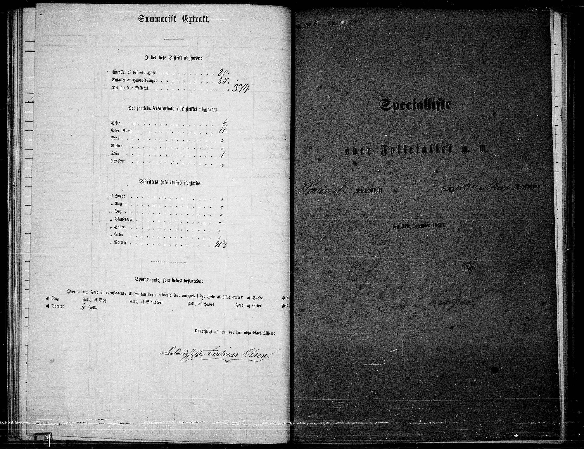 RA, 1865 census for Østre Aker, 1865, p. 277