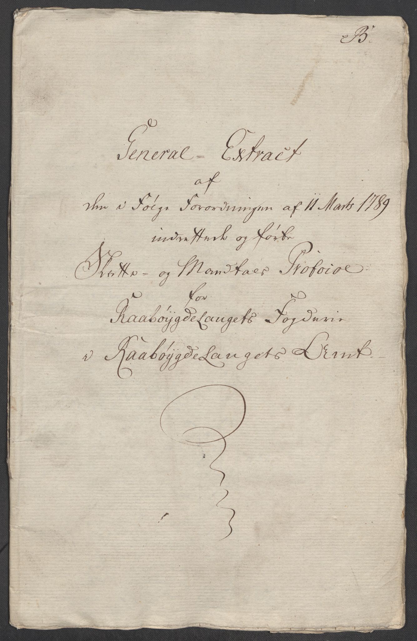 Rentekammeret inntil 1814, Reviderte regnskaper, Mindre regnskaper, RA/EA-4068/Rf/Rfe/L0040: Ryfylke fogderi, Råbyggelaget fogderi, Salten fogderi, 1789, p. 214