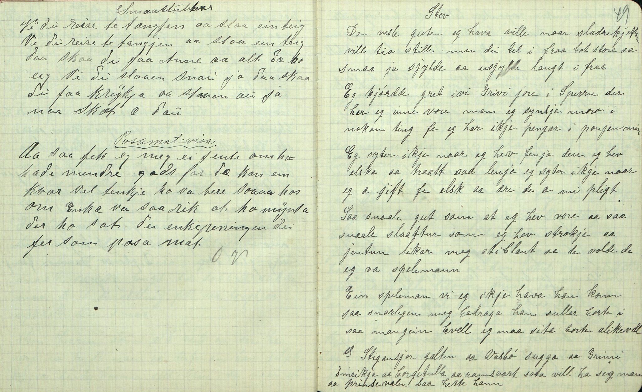 Rikard Berge, TEMU/TGM-A-1003/F/L0007/0023: 251-299 / 273 Øyfjøll. uppskriftir for Rikard Berge ved Olav Vestgarden, Seljord, 1915, p. 48-49