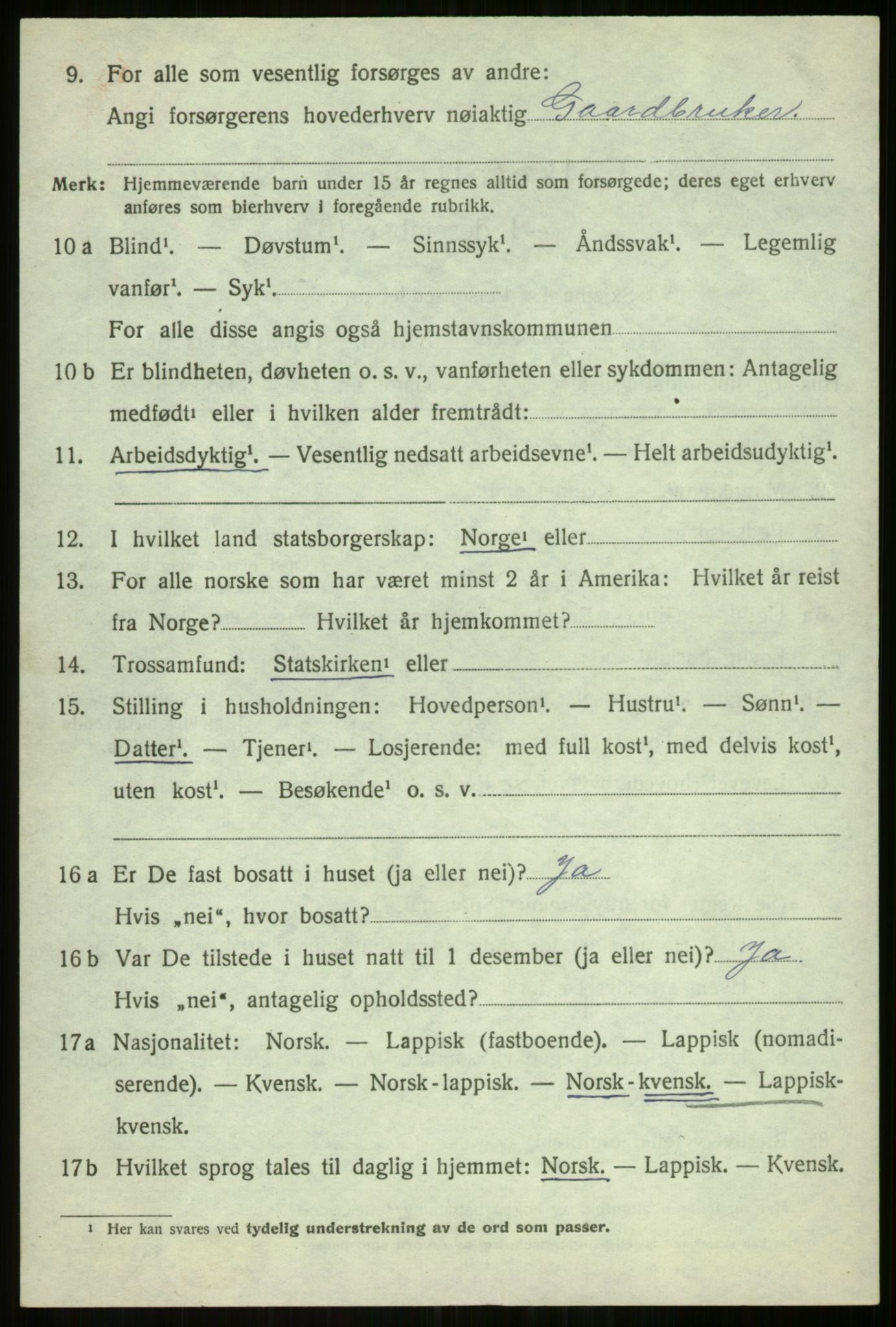 SATØ, 1920 census for Balsfjord, 1920, p. 5049