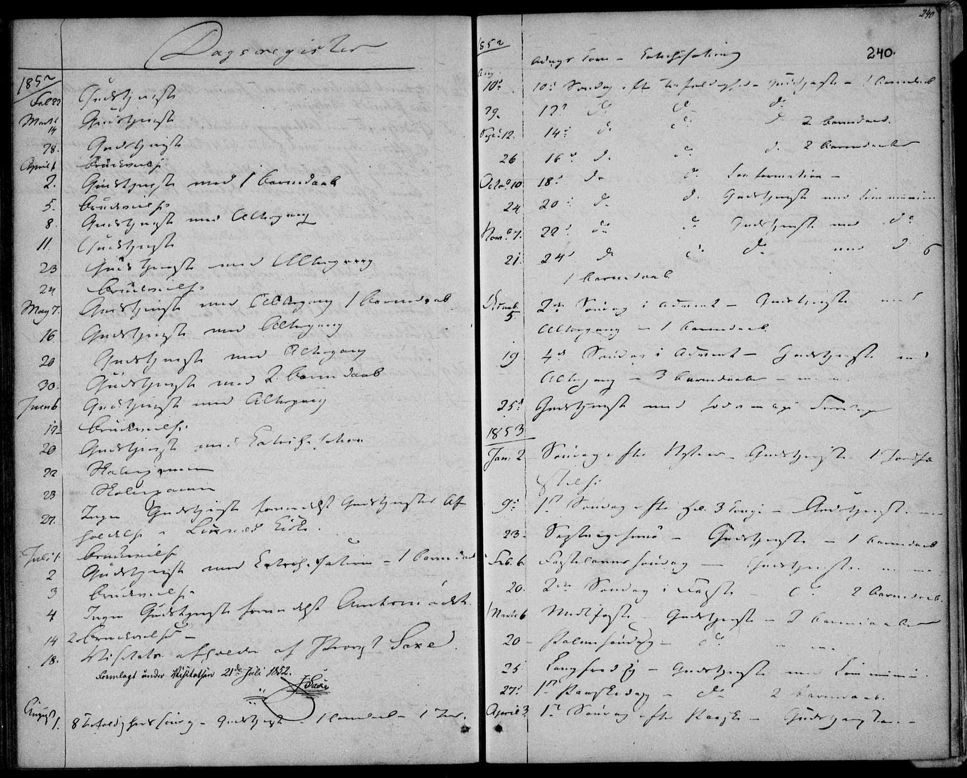 Herad sokneprestkontor, SAK/1111-0018/F/Fa/Faa/L0004: Parish register (official) no. A 4, 1844-1853, p. 240