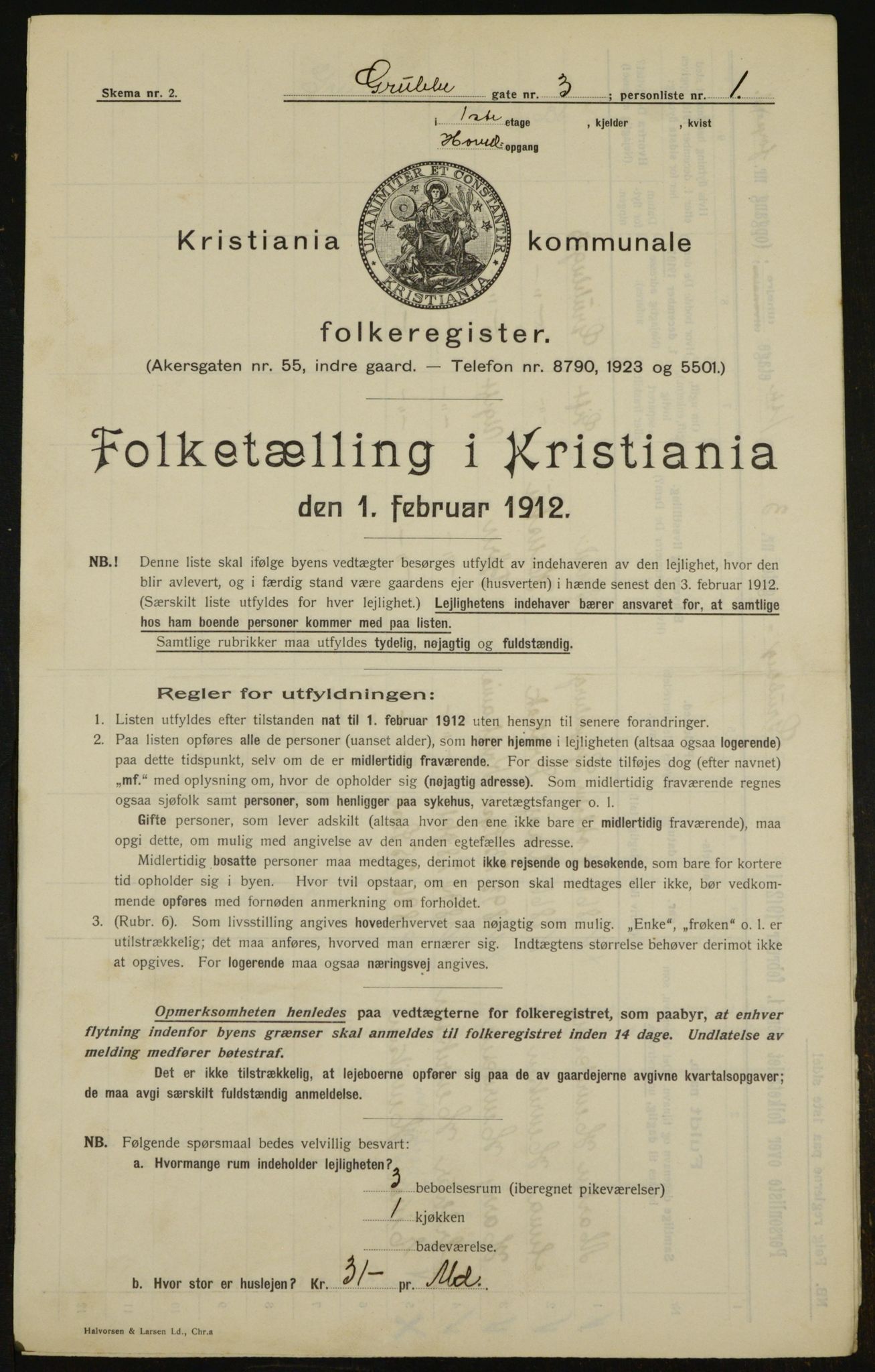 OBA, Municipal Census 1912 for Kristiania, 1912, p. 30029