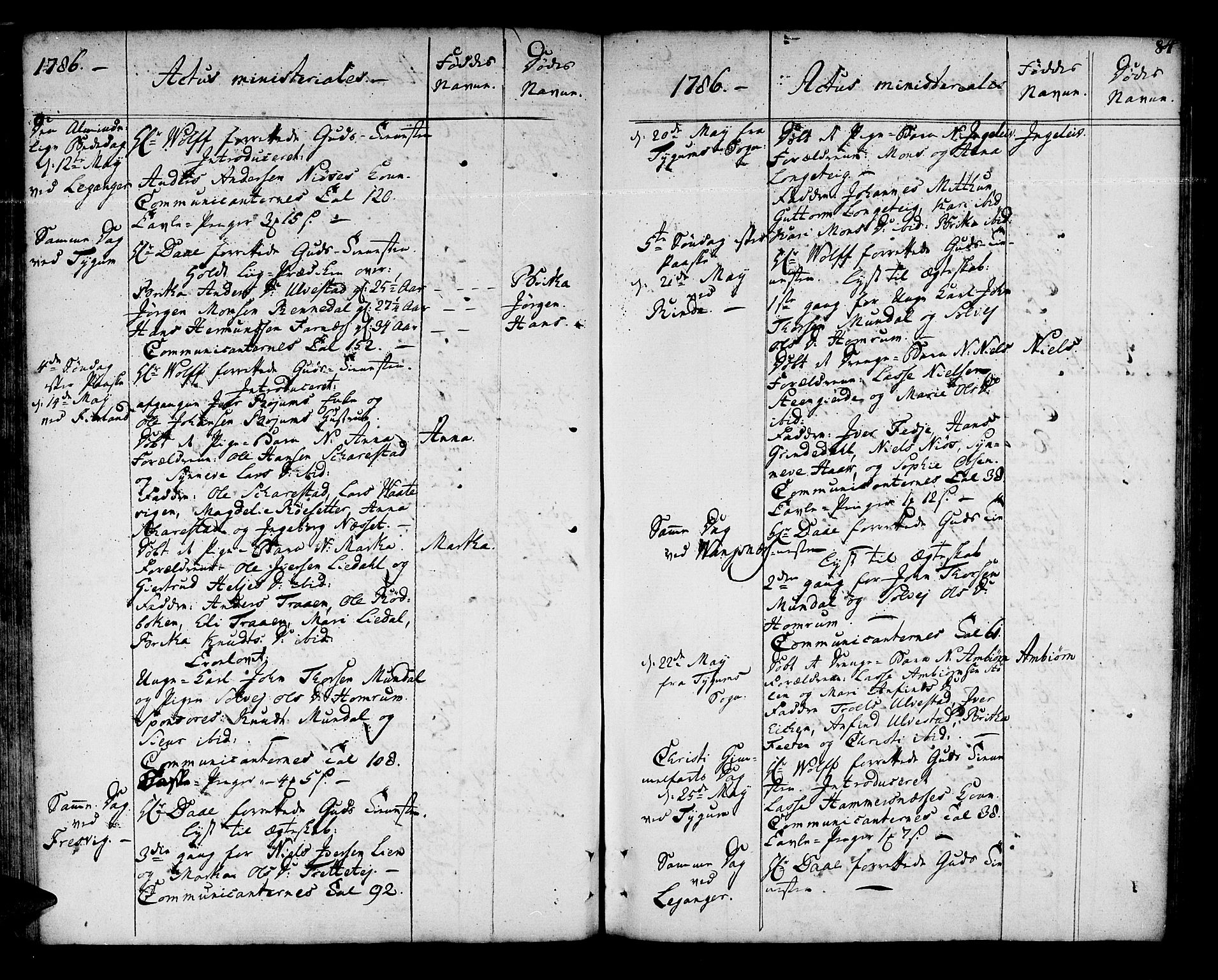 Leikanger sokneprestembete, AV/SAB-A-81001/H/Haa/Haaa/L0004: Parish register (official) no. A 4, 1770-1791, p. 84