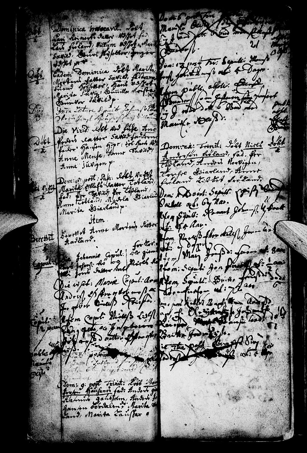 Os sokneprestembete, SAB/A-99929: Parish register (official) no. A 4, 1669-1760, p. 21