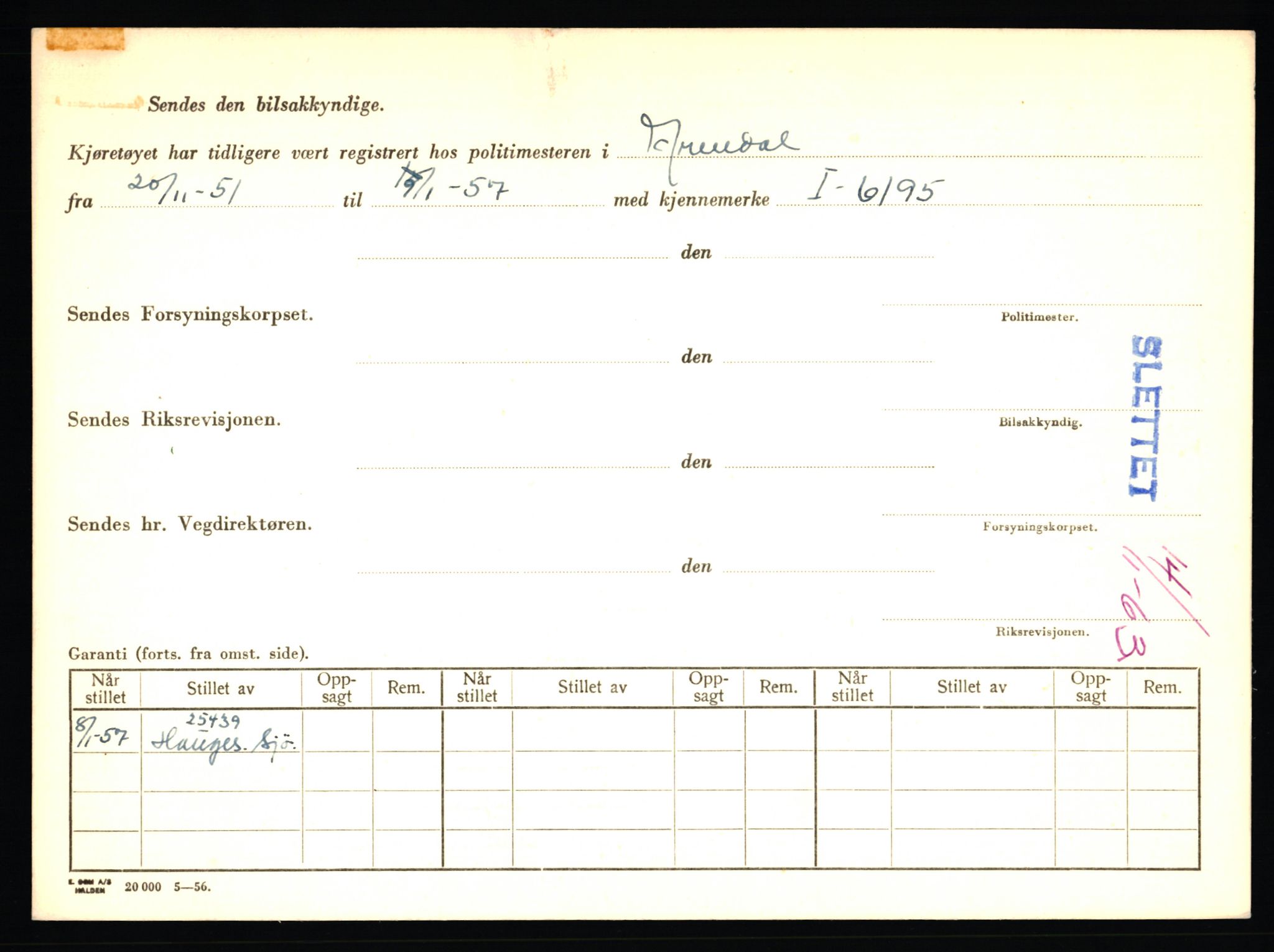 Stavanger trafikkstasjon, AV/SAST-A-101942/0/F/L0039: L-22300 - L-22799, 1930-1971, p. 32