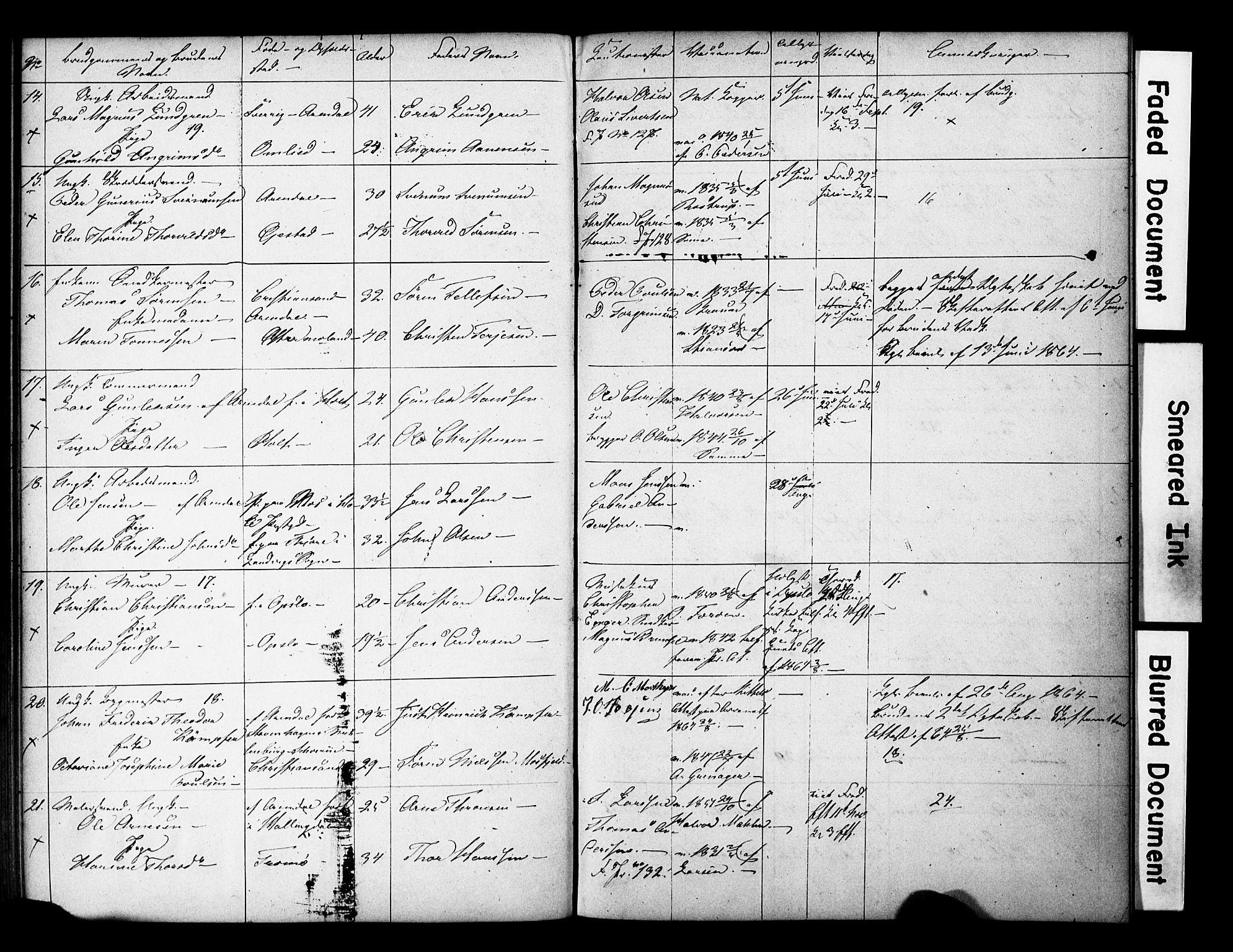 Arendal sokneprestkontor, Trefoldighet, AV/SAK-1111-0040/F/Fe/L0002: Banns register no. A VI 2, 1847-1871