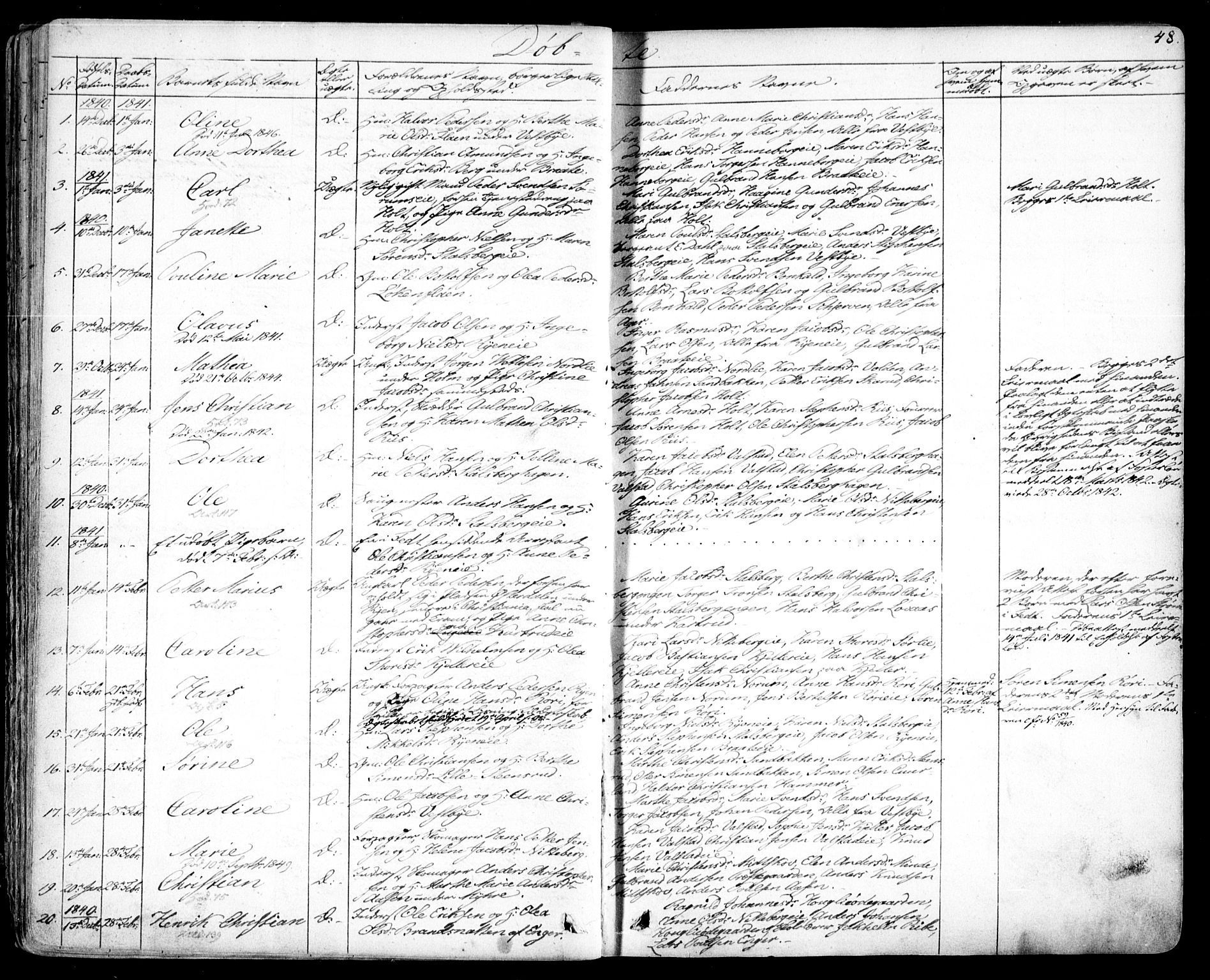 Skedsmo prestekontor Kirkebøker, SAO/A-10033a/F/Fa/L0009: Parish register (official) no. I 9, 1830-1853, p. 48