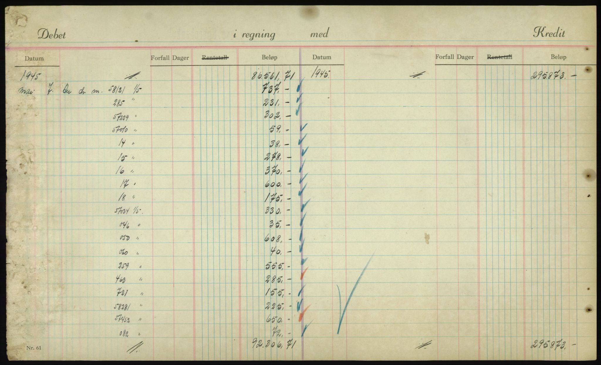 Forsvarsdepartementet, 10. kontor / Oppgjørskontoret, AV/RA-RAFA-1225/D/Db/L0180: Lista oppgjørskontor, 1942-1952, p. 1926
