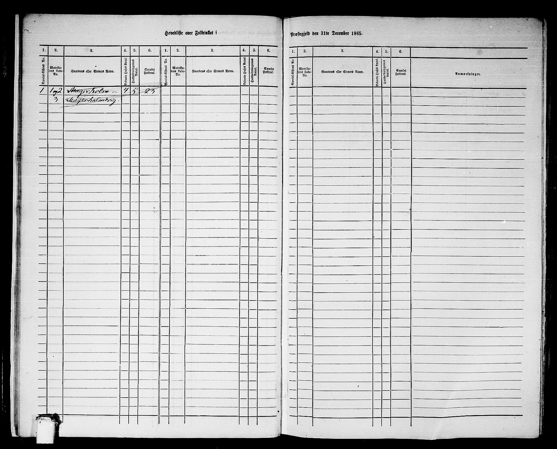 RA, 1865 census for Borgund, 1865, p. 12