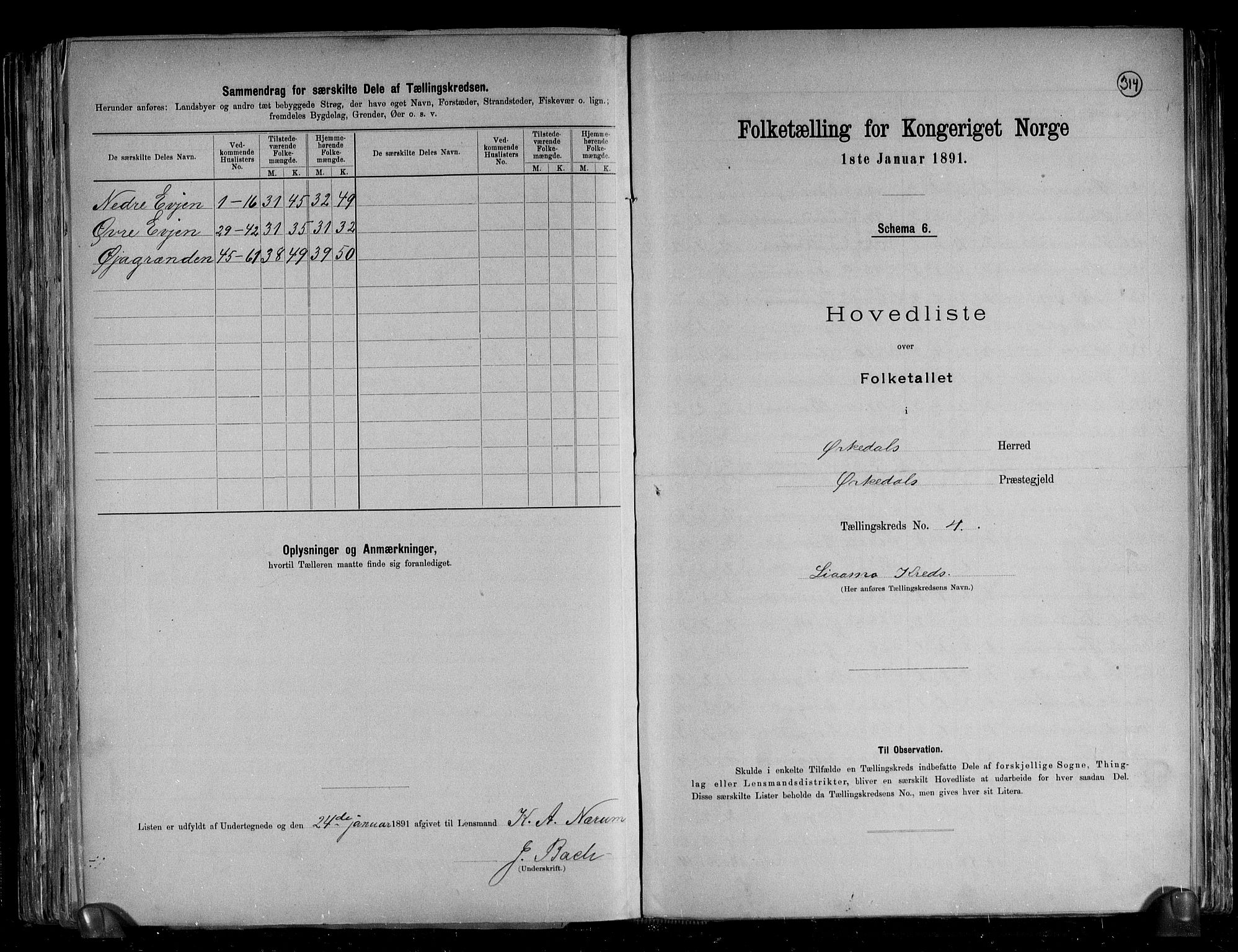 RA, 1891 census for 1638 Orkdal, 1891, p. 13