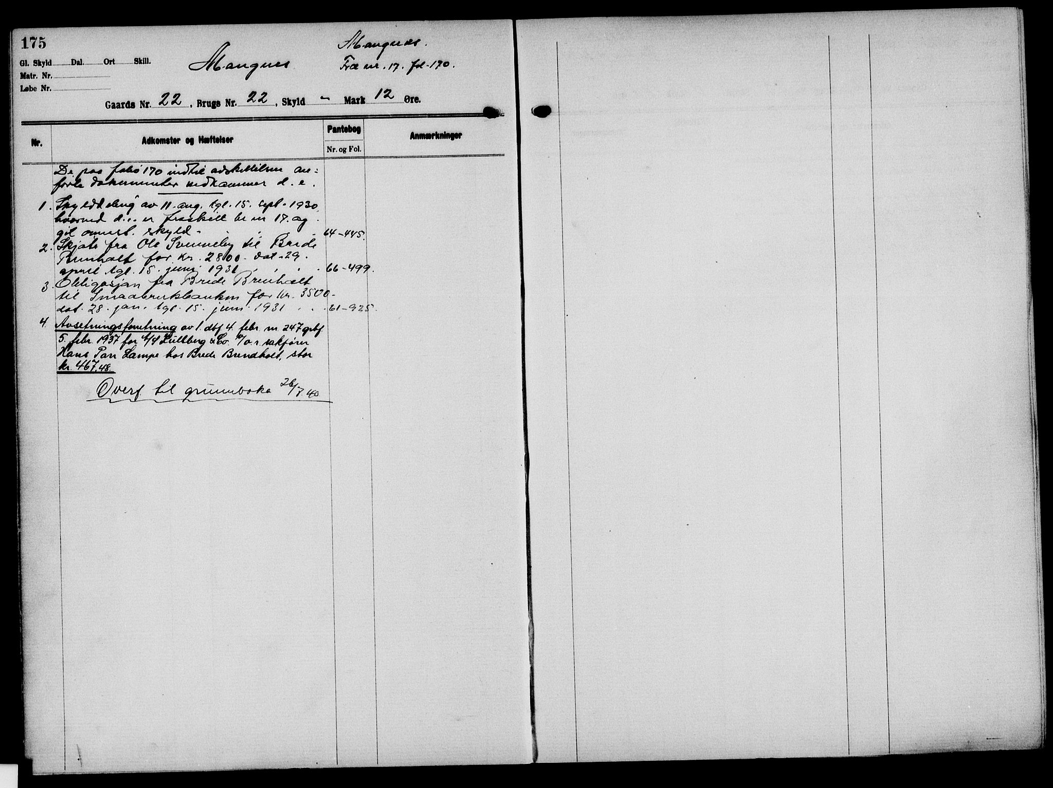 Solør tingrett, AV/SAH-TING-008/H/Ha/Hak/L0002: Mortgage register no. II, 1900-1935, p. 175