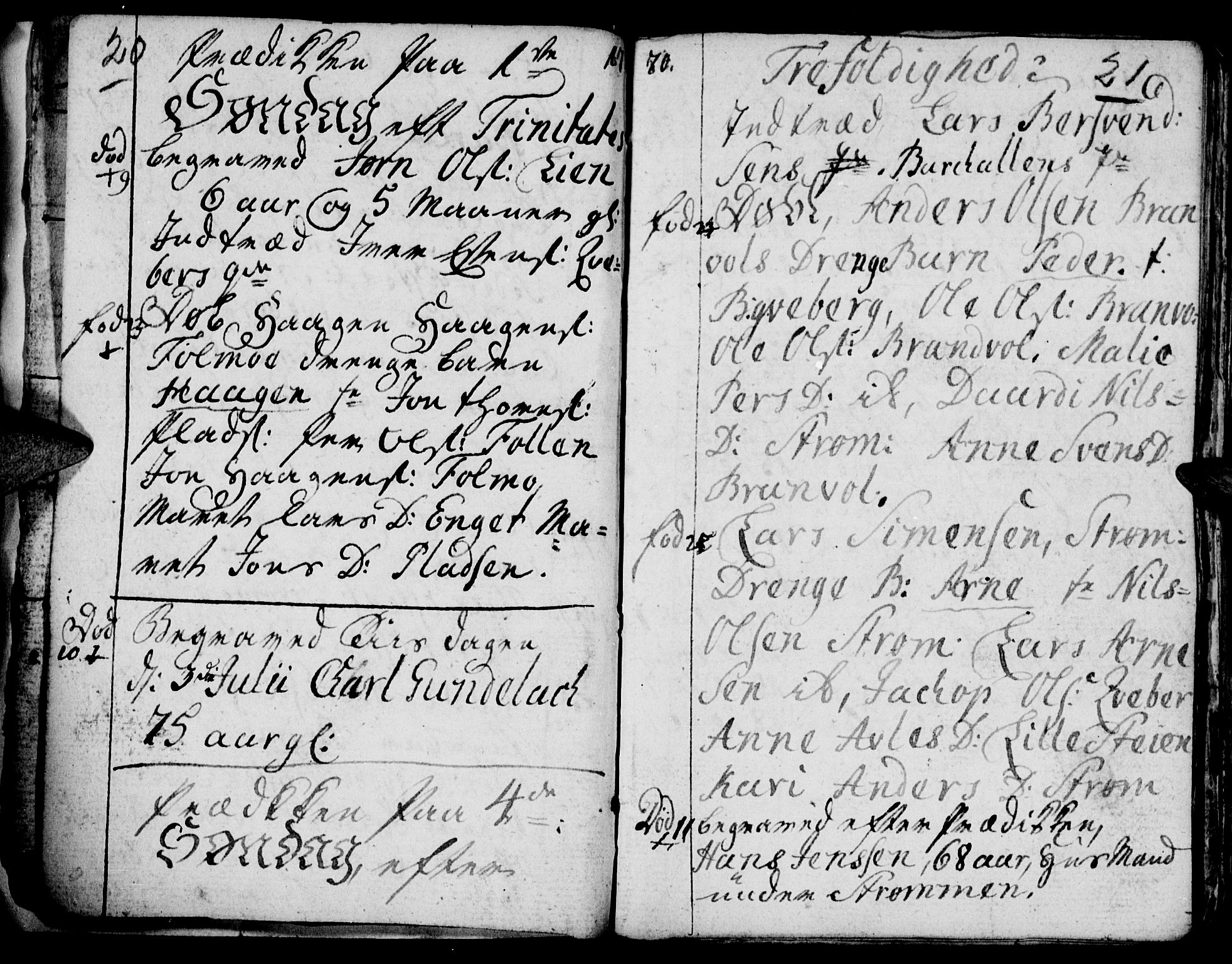 Tynset prestekontor, SAH/PREST-058/H/Ha/Hab/L0009: Parish register (official) no. 9, 1769-1781, p. 20-21