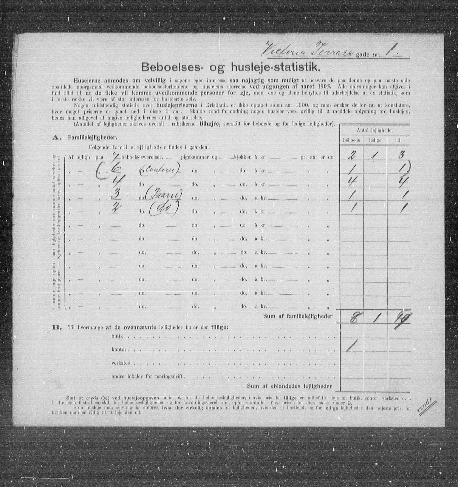 OBA, Municipal Census 1905 for Kristiania, 1905, p. 65441