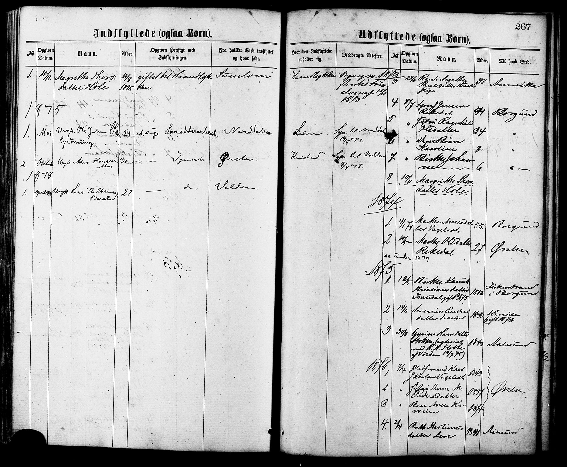 Ministerialprotokoller, klokkerbøker og fødselsregistre - Møre og Romsdal, SAT/A-1454/515/L0210: Parish register (official) no. 515A06, 1868-1885, p. 267