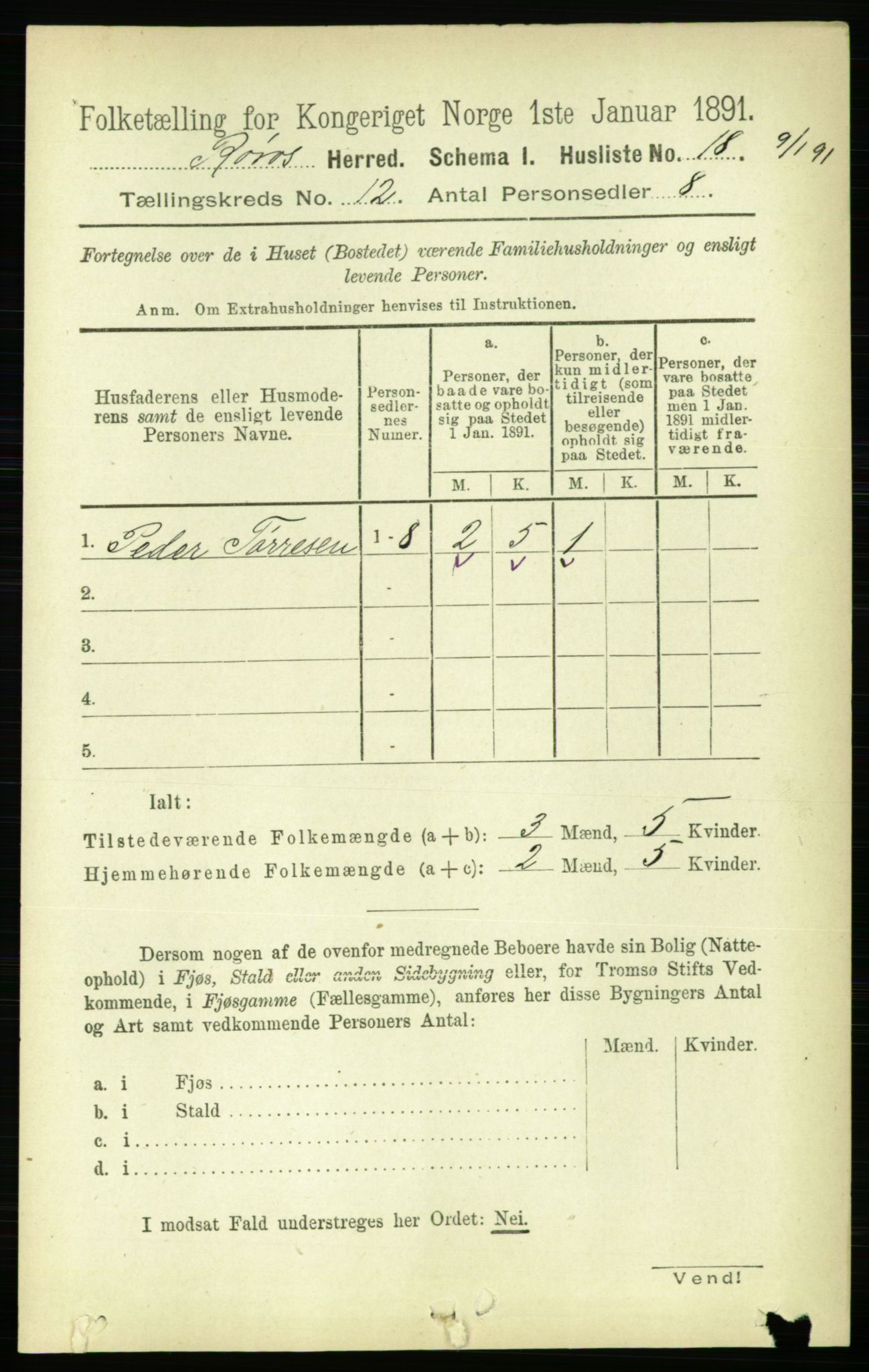 RA, 1891 census for 1640 Røros, 1891, p. 2366