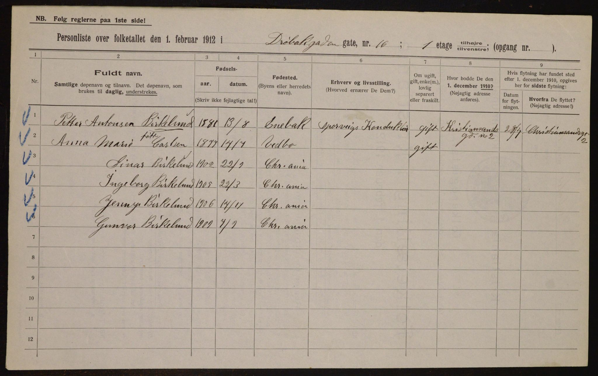 OBA, Municipal Census 1912 for Kristiania, 1912, p. 17359